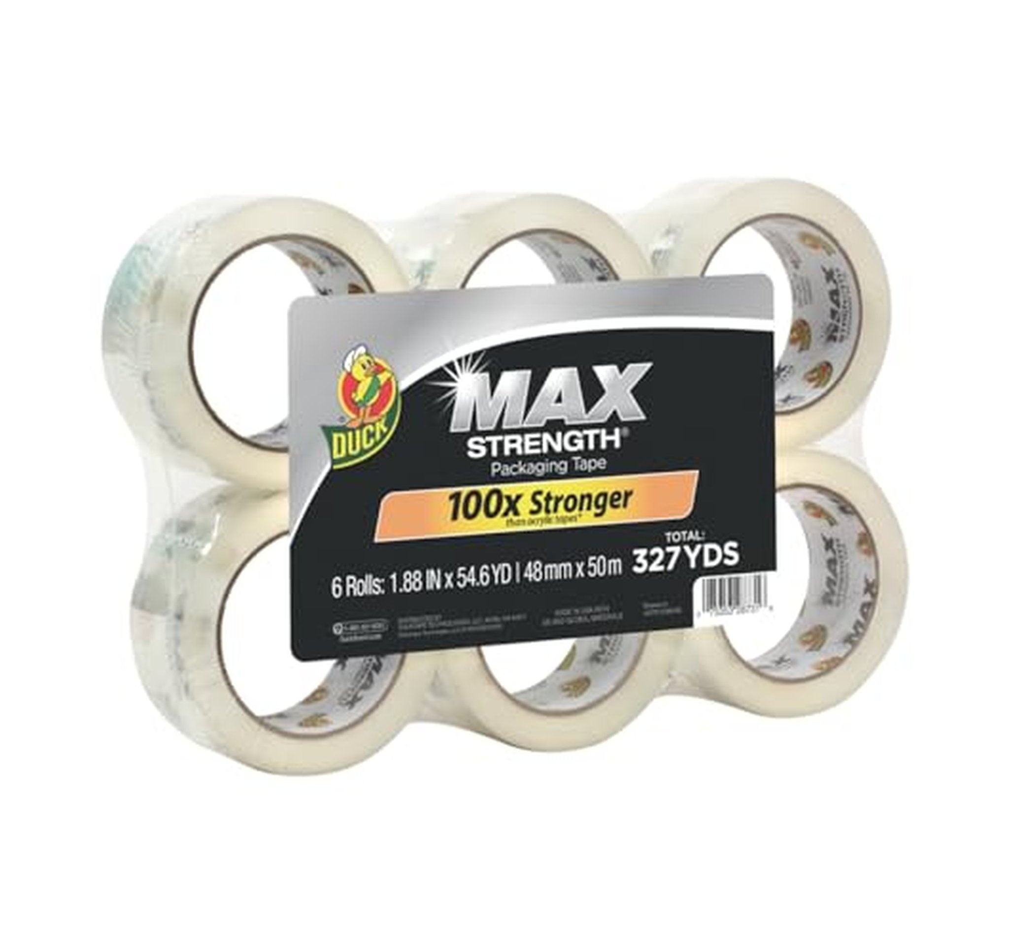 6 Pack Duck Max Strength Heavy Duty Packing Tape