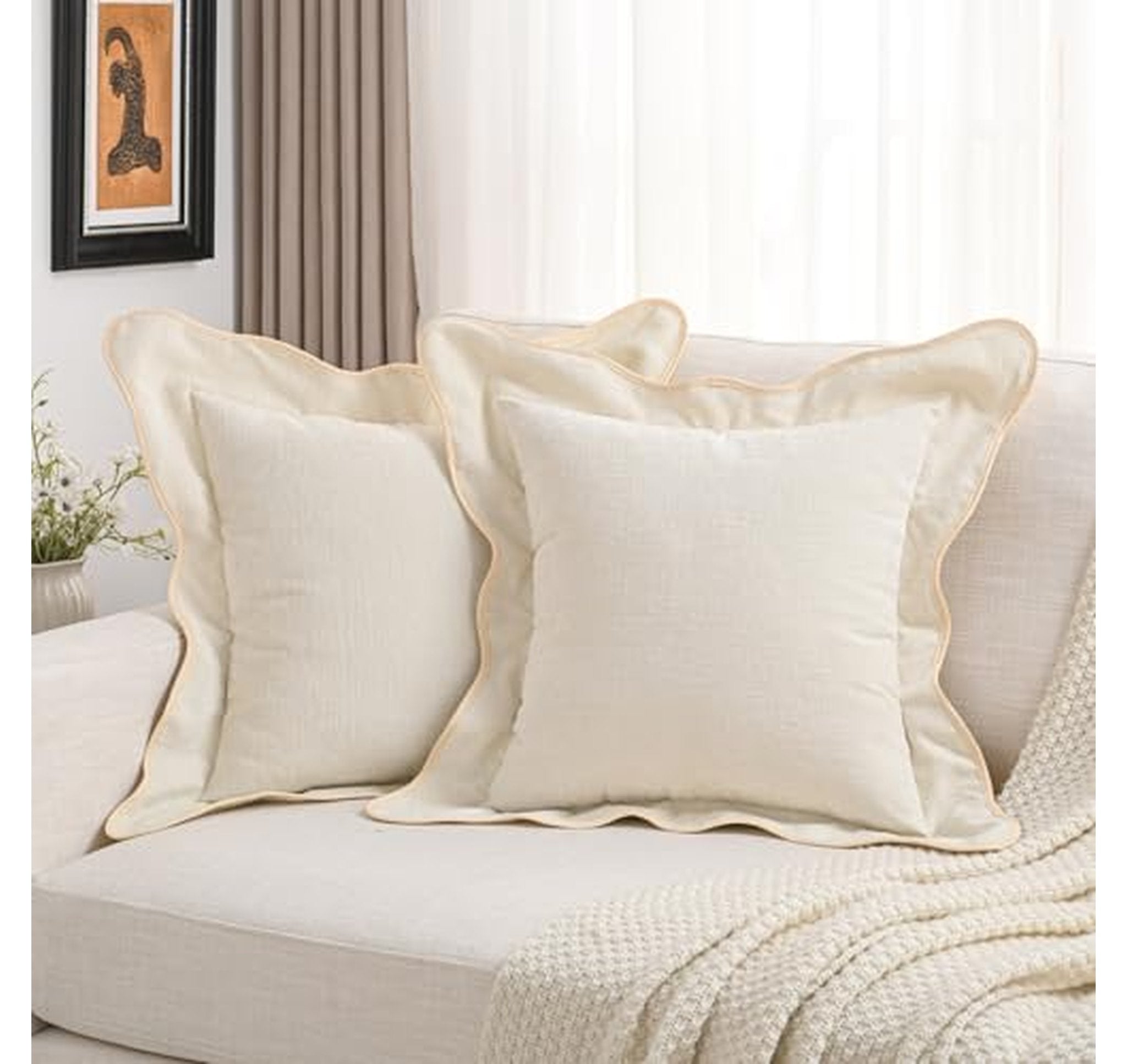 2 Pack Chenille Decorative Throw Pillow Covers