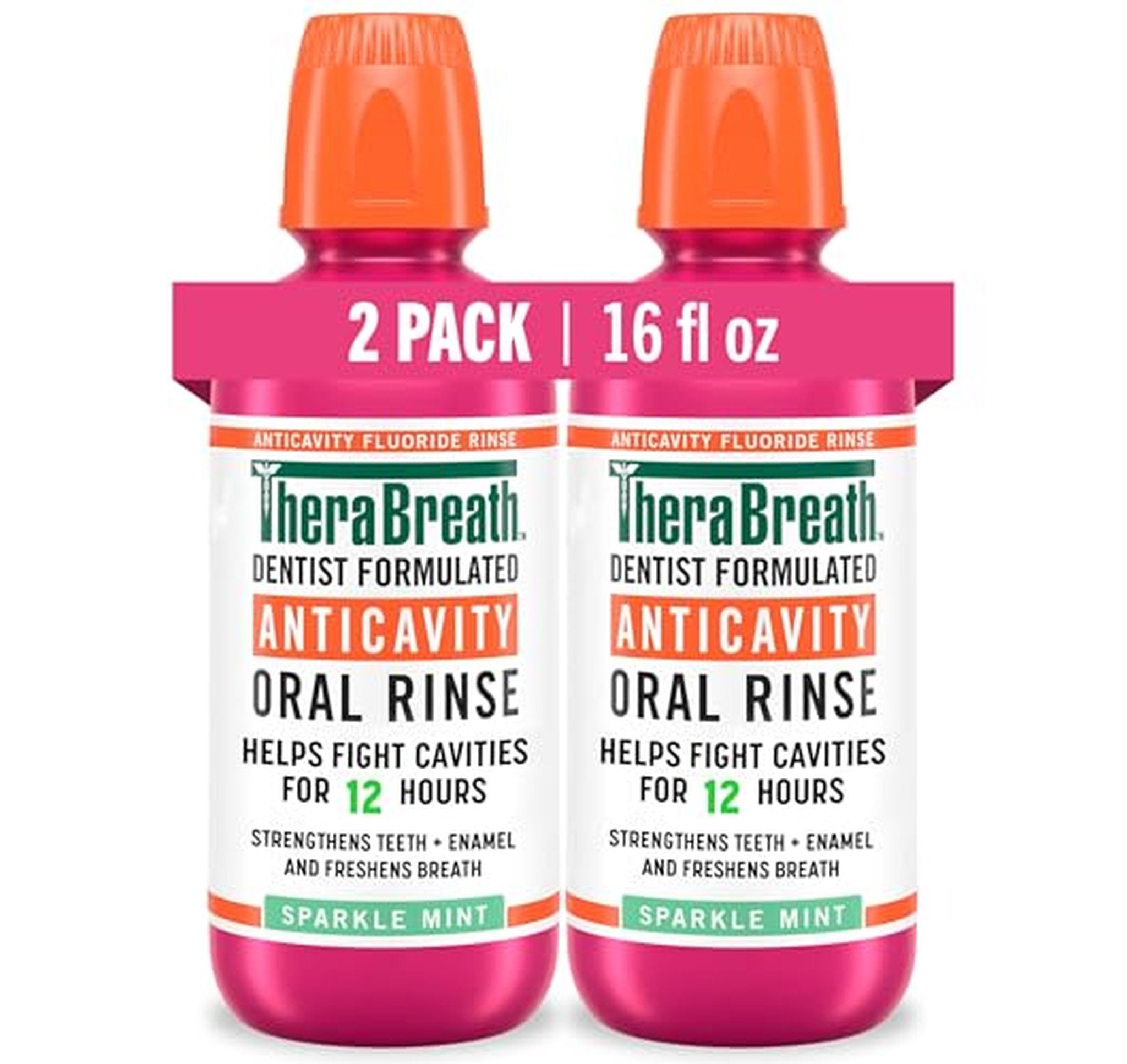 2 Pack TheraBreath Fluoride Anticavity Mouthwash 16 oz
