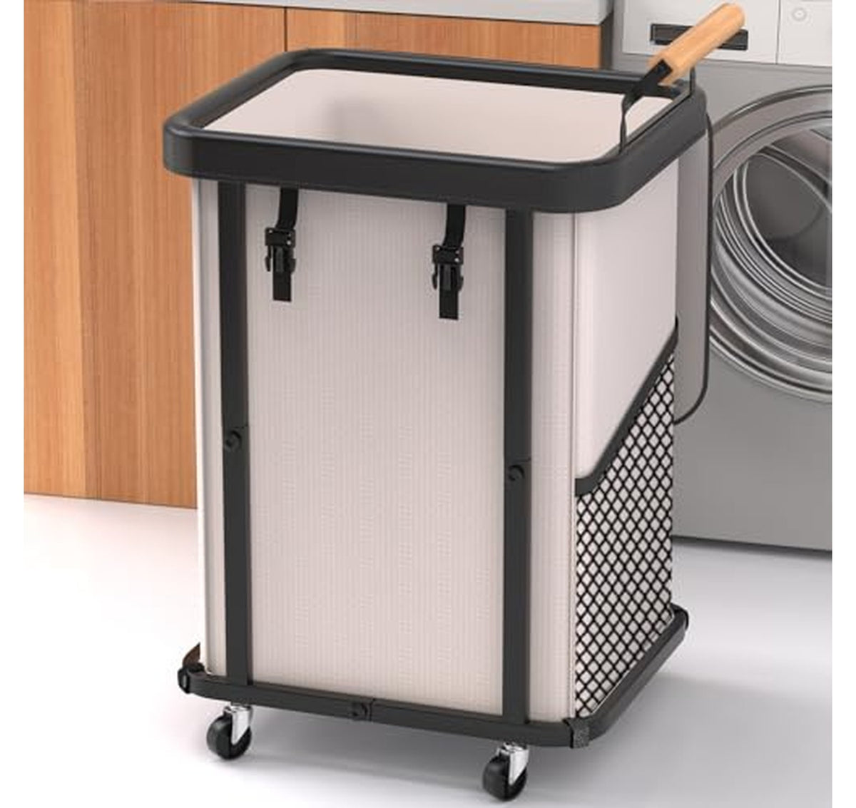150L Rolling Laundry Hamper with Lid and Handle