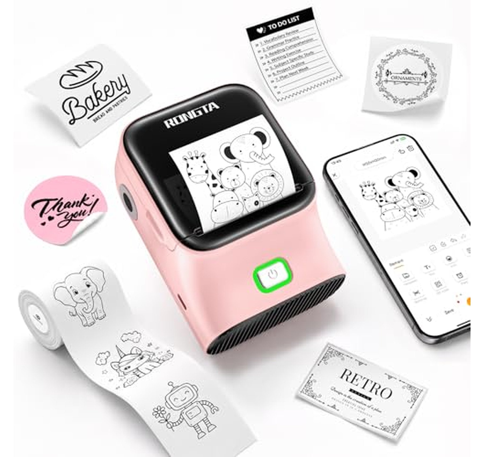 Bluetooth Mini Thermal Label Printer Sticker Maker