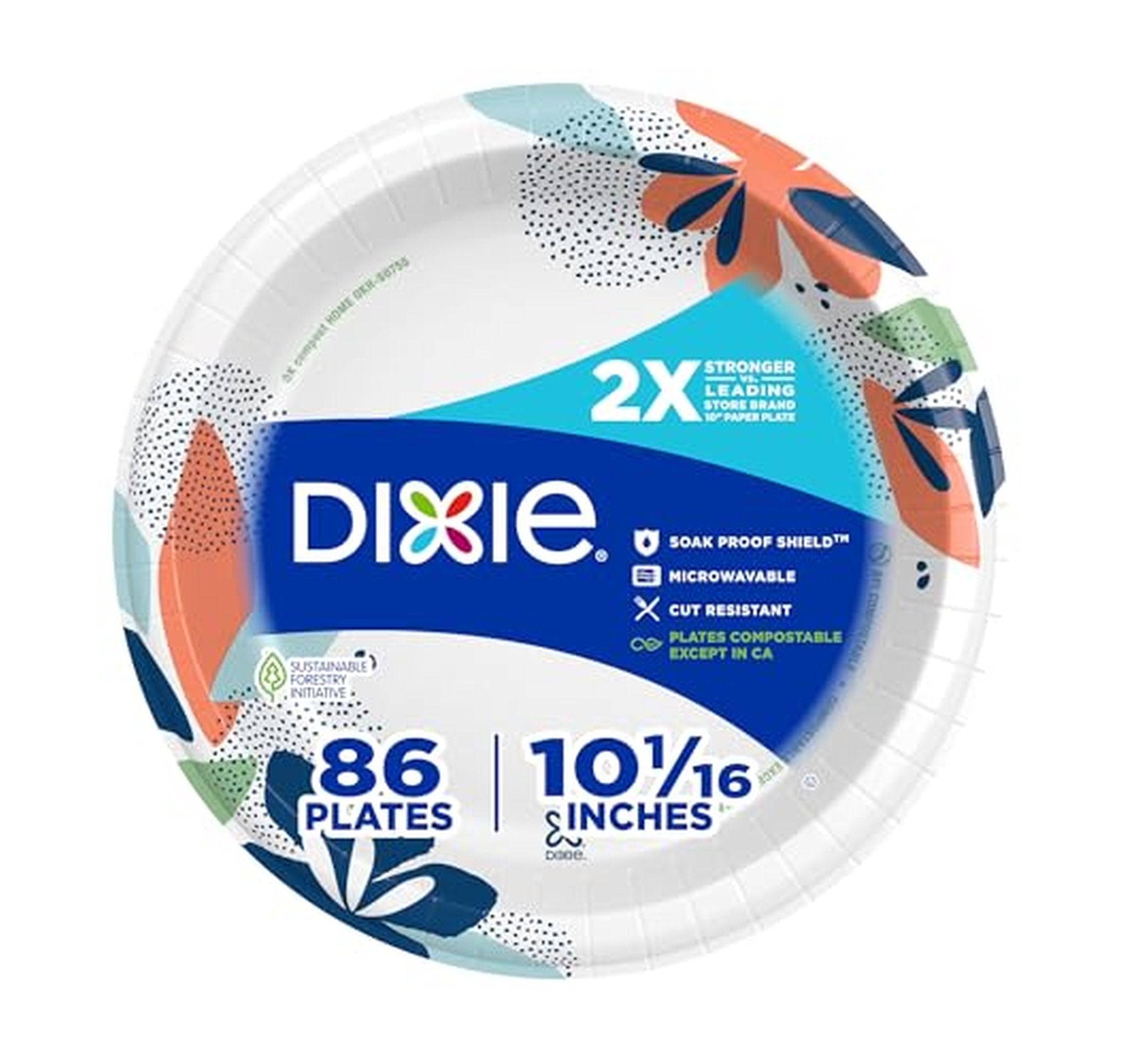 86 Count Dixie 10-Inch Heavy Duty Paper Plates