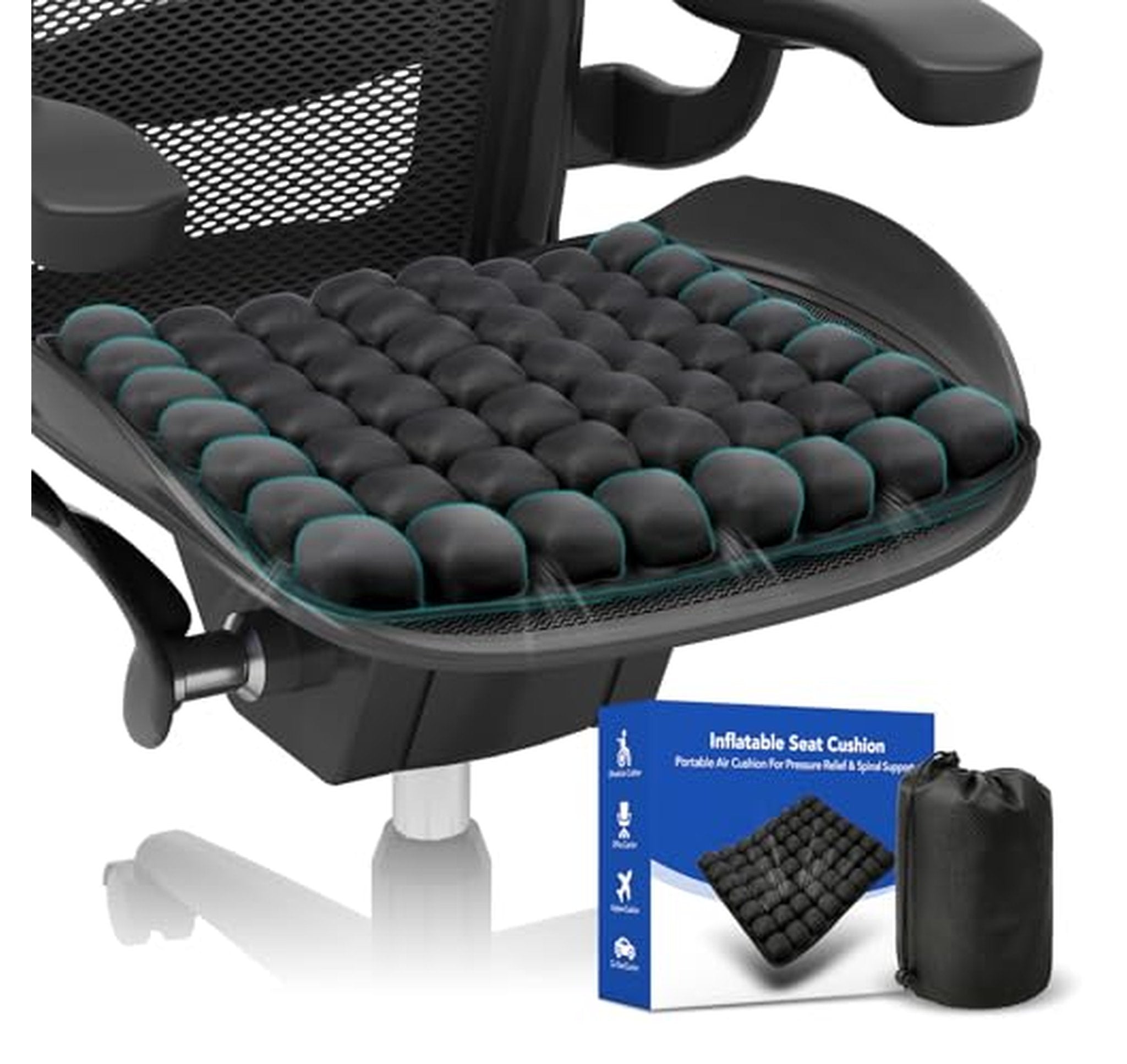 Self-Inflating Air Cell Travel Seat Cushion