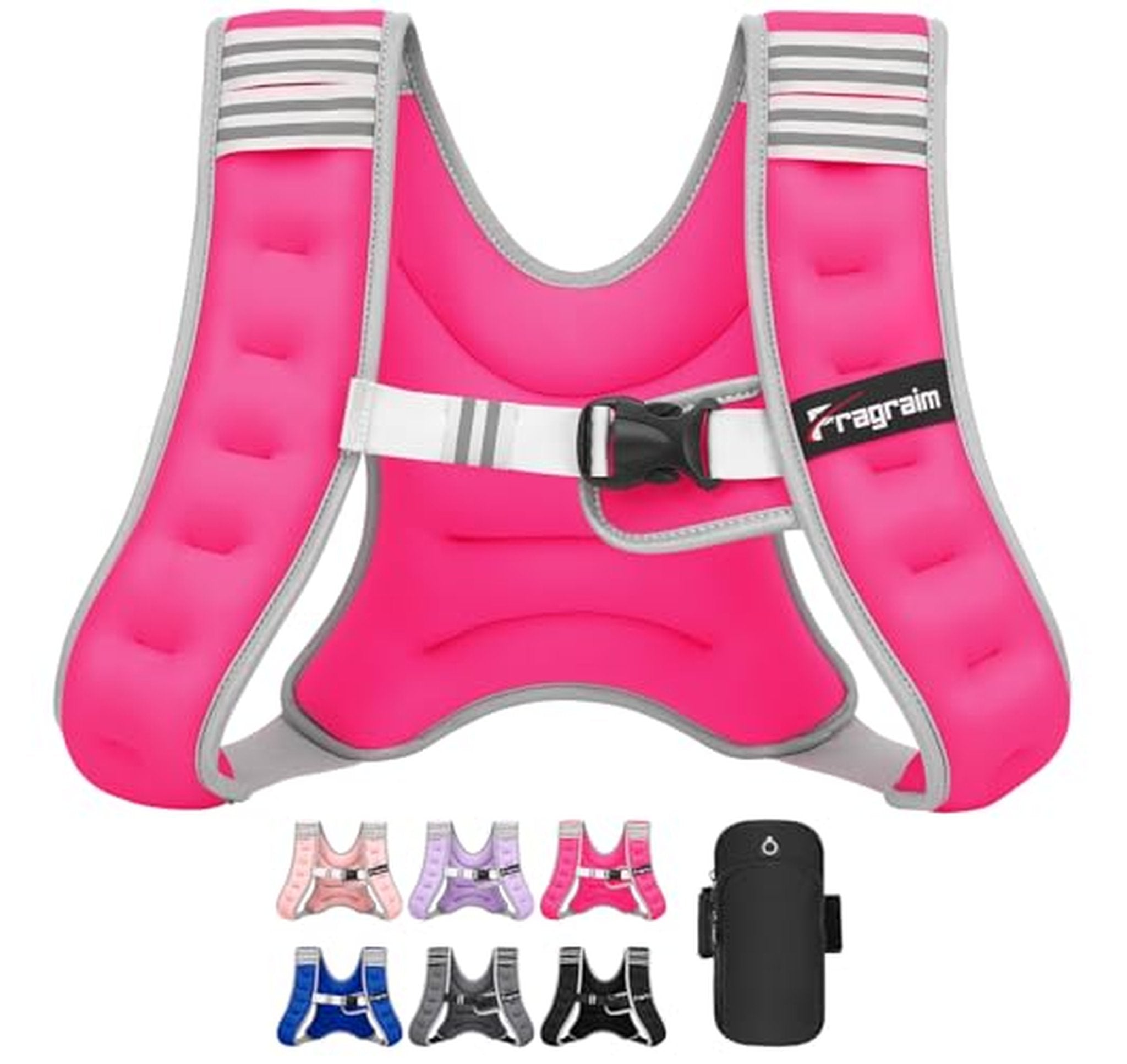 10lb Weighted Workout Vest with Phone Pouch