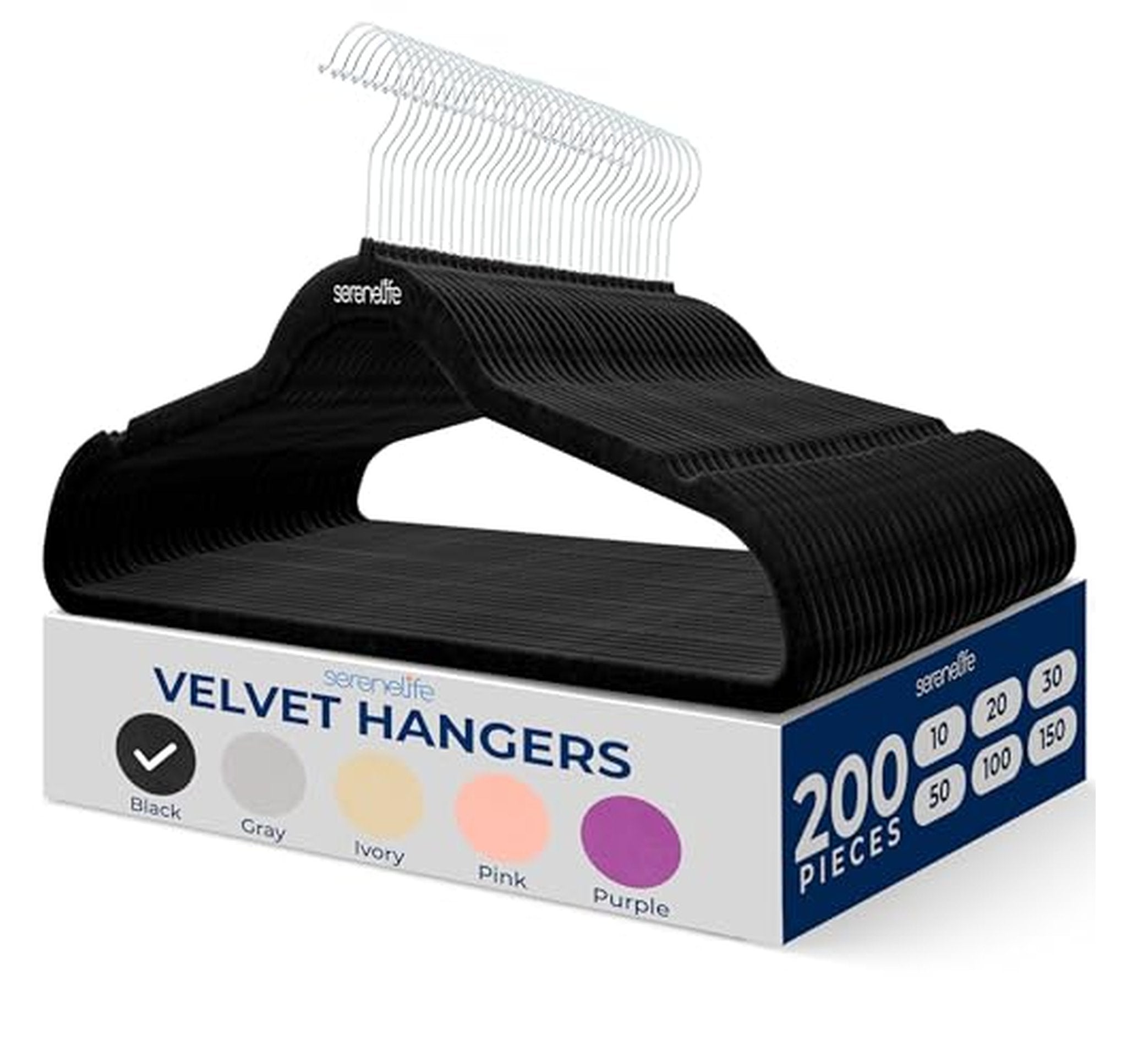 200 Pack Non-Slip Velvet Clothes Hangers