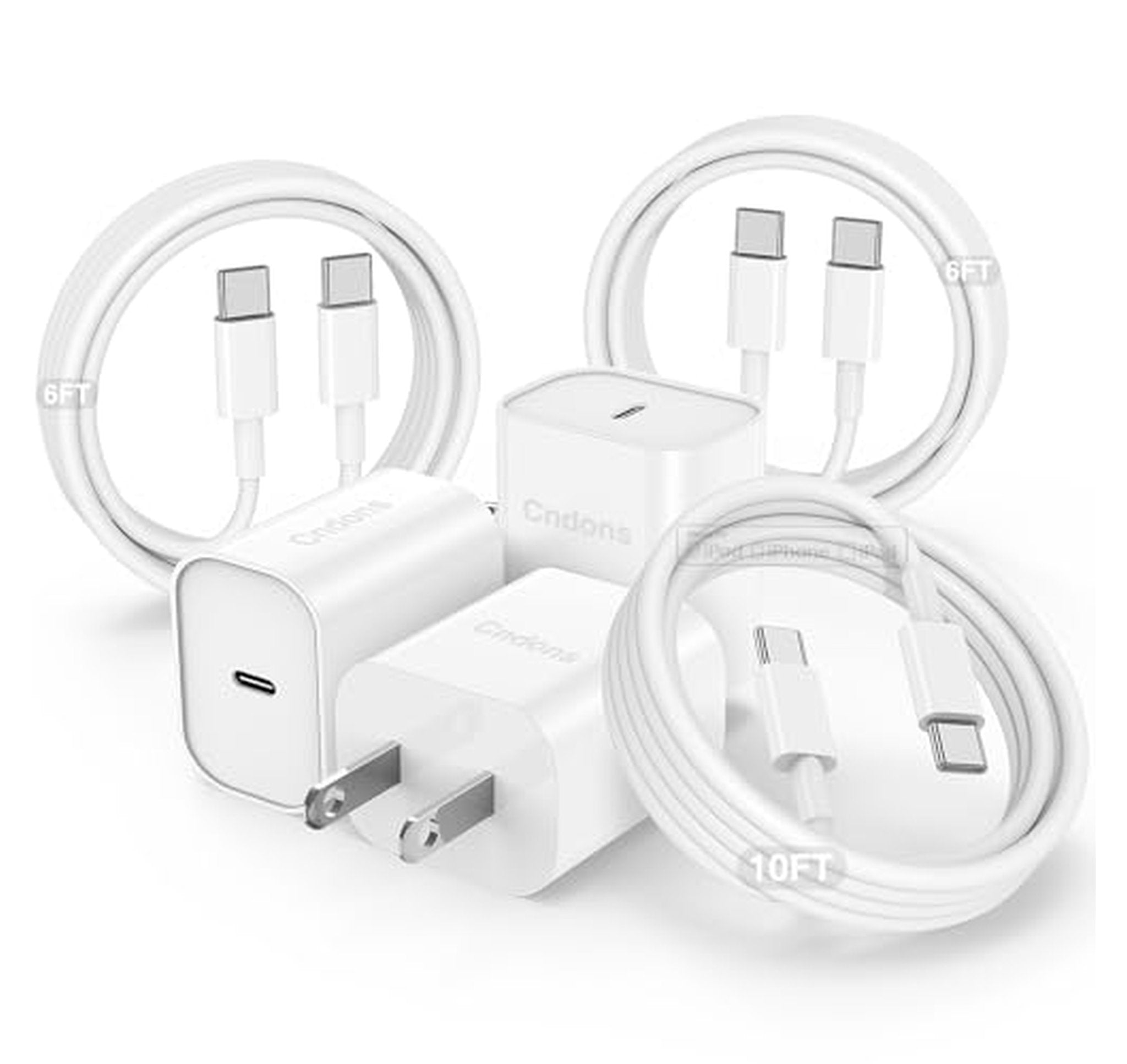 3 Pack 20W USB-C Fast Wall Chargers