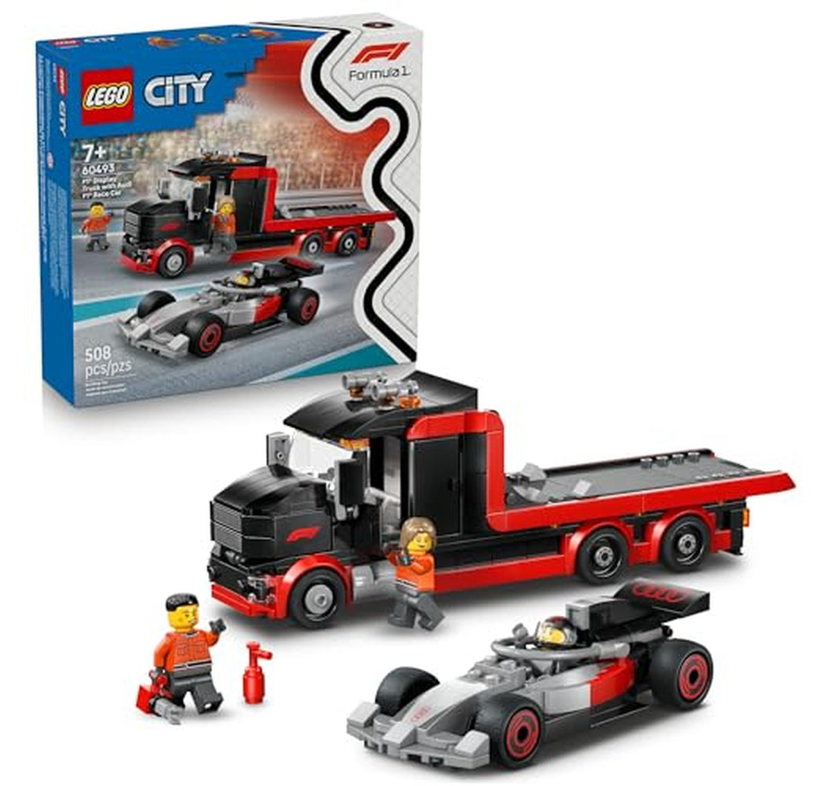 LEGO City F1 Display Truck and Audi Race Car Set