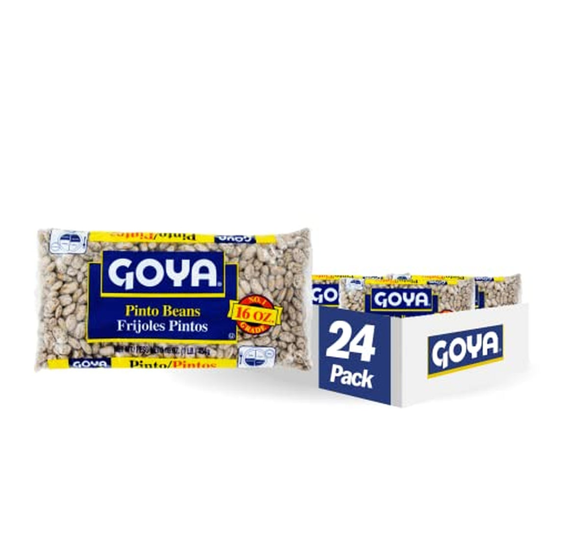 24 Pack Goya Pinto Beans 1 Pound Bags (OU)