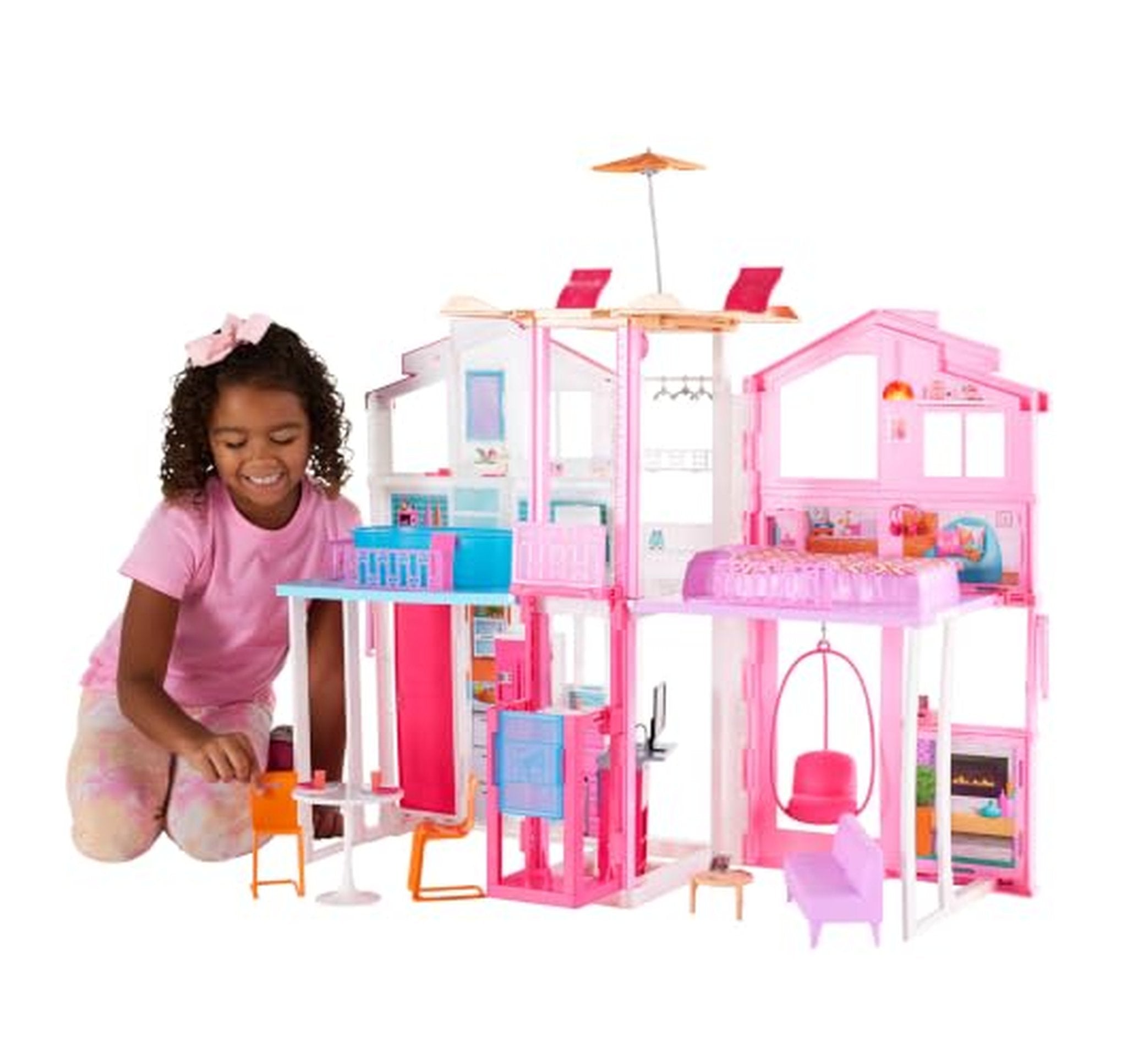 Barbie 3-Story Townhouse Dollhouse with Elevator