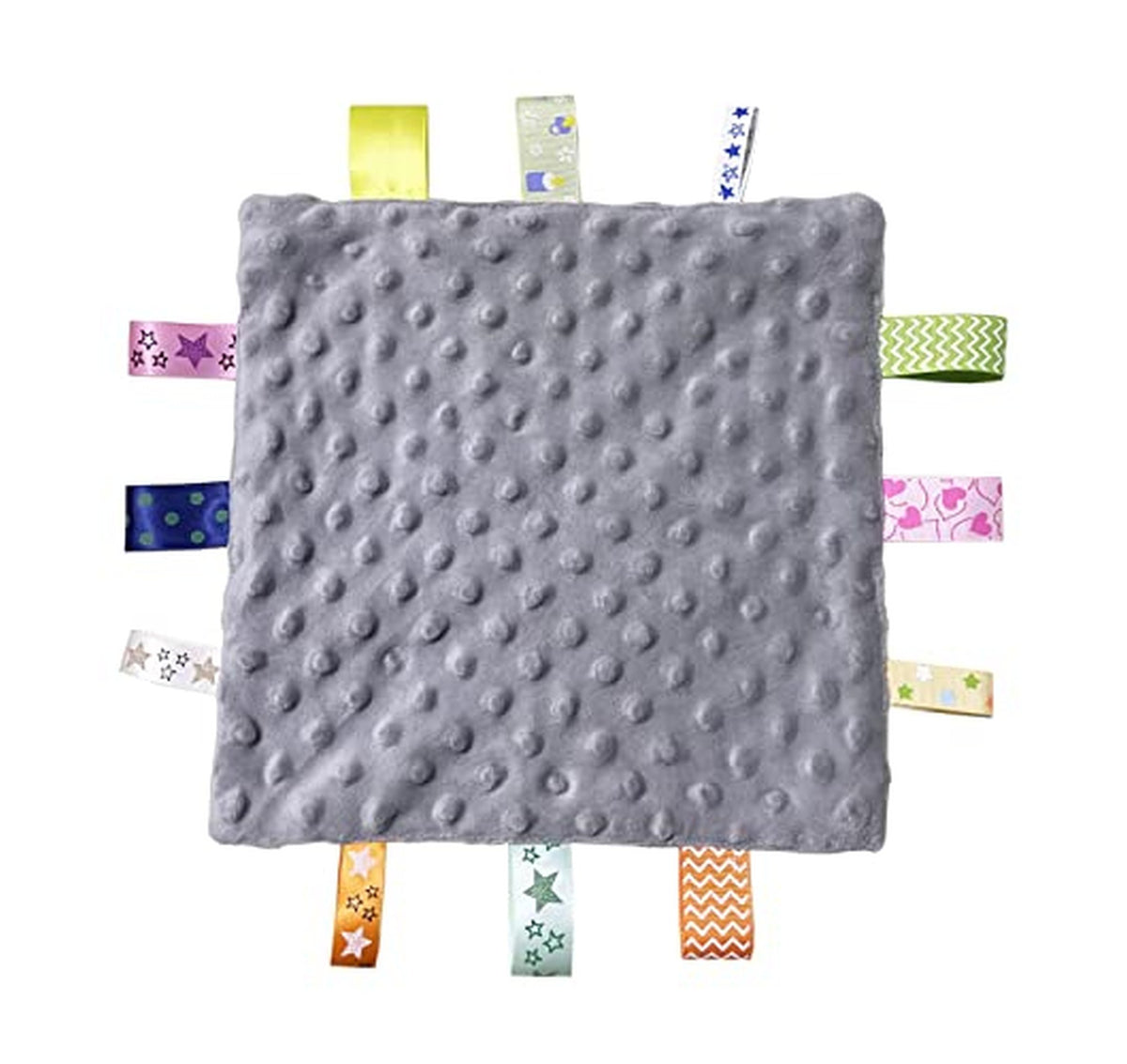 Tagged Plush Baby Security Lovey Blanket