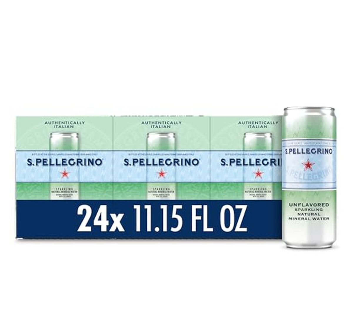 24 Pack S.Pellegrino Sparkling Mineral Water 11.15oz