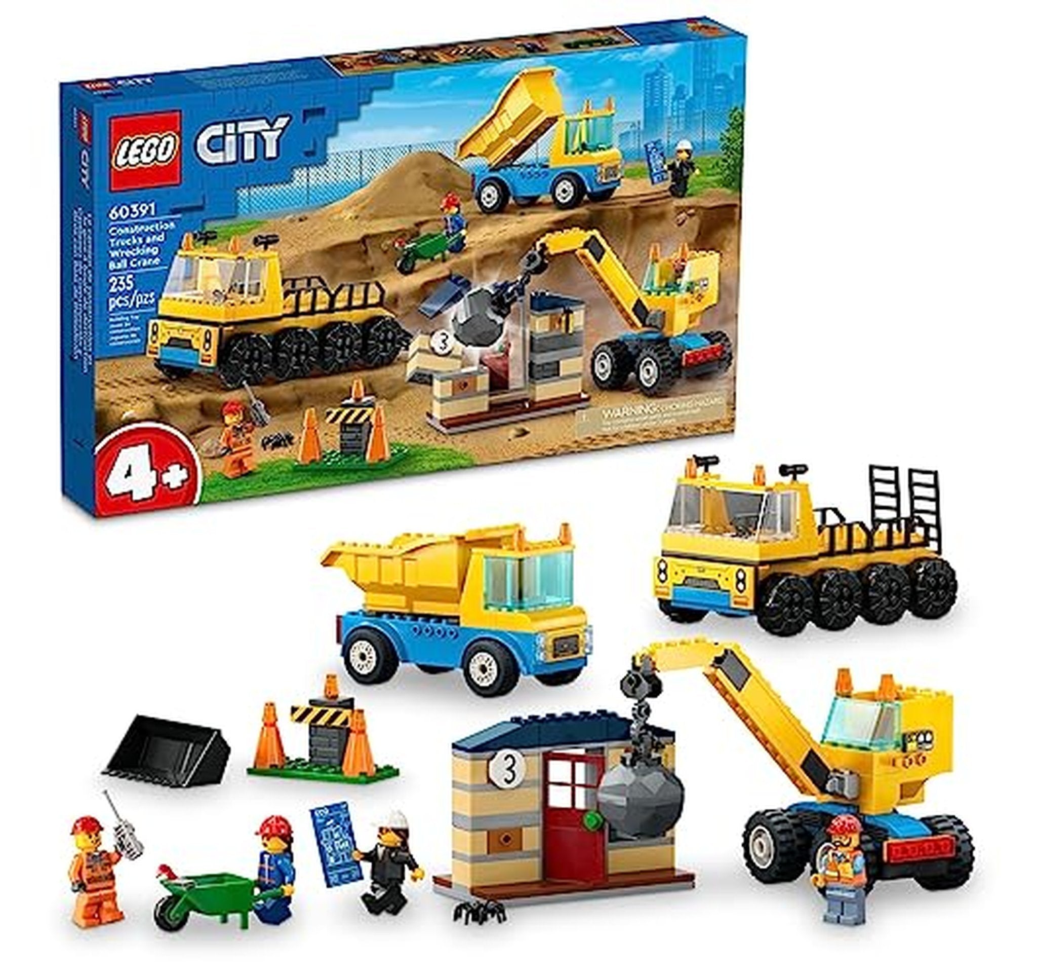 LEGO City Construction Trucks Wrecking Ball Crane Set