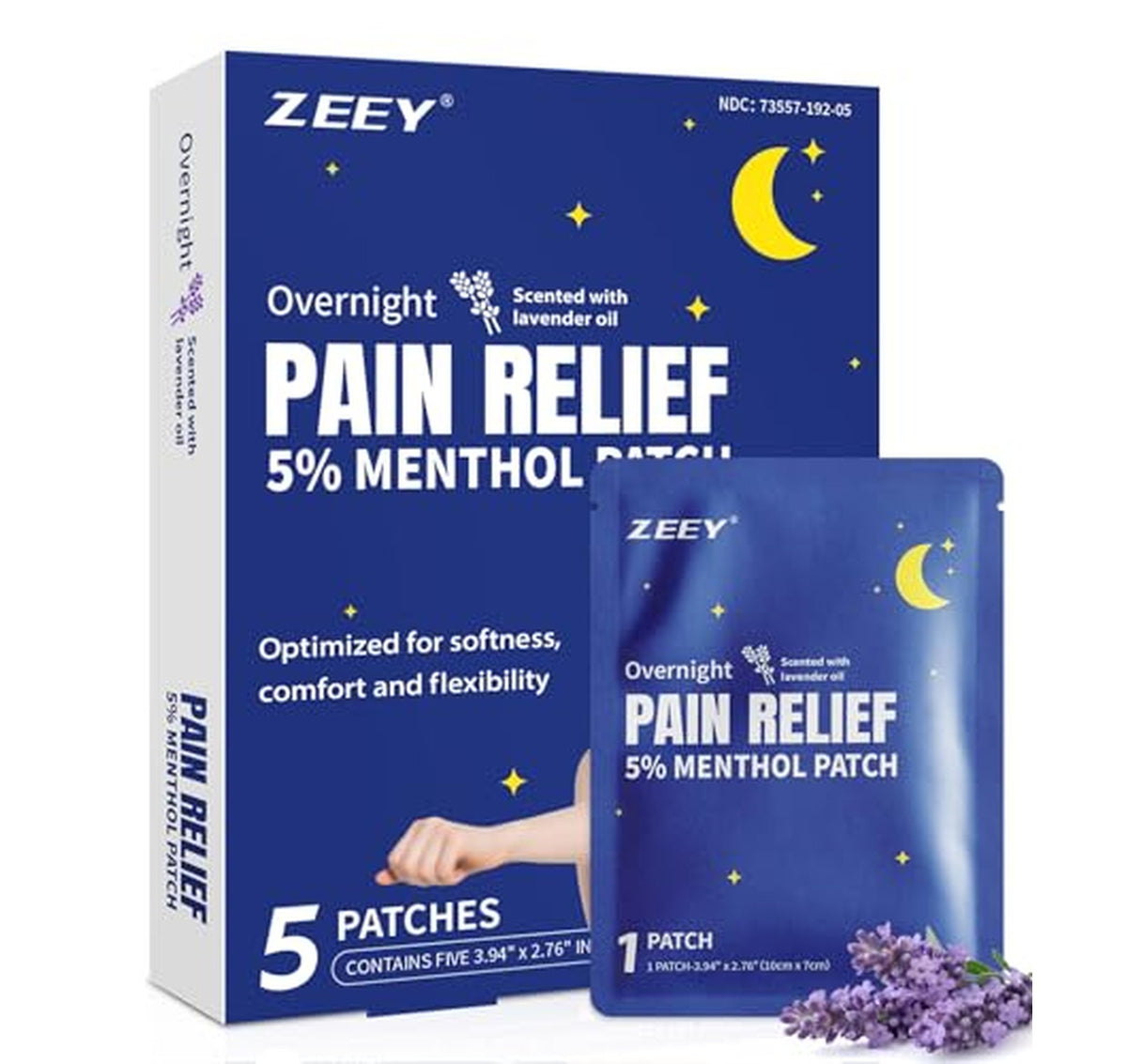 5 Count Menthol Overnight Pain Relief Patches