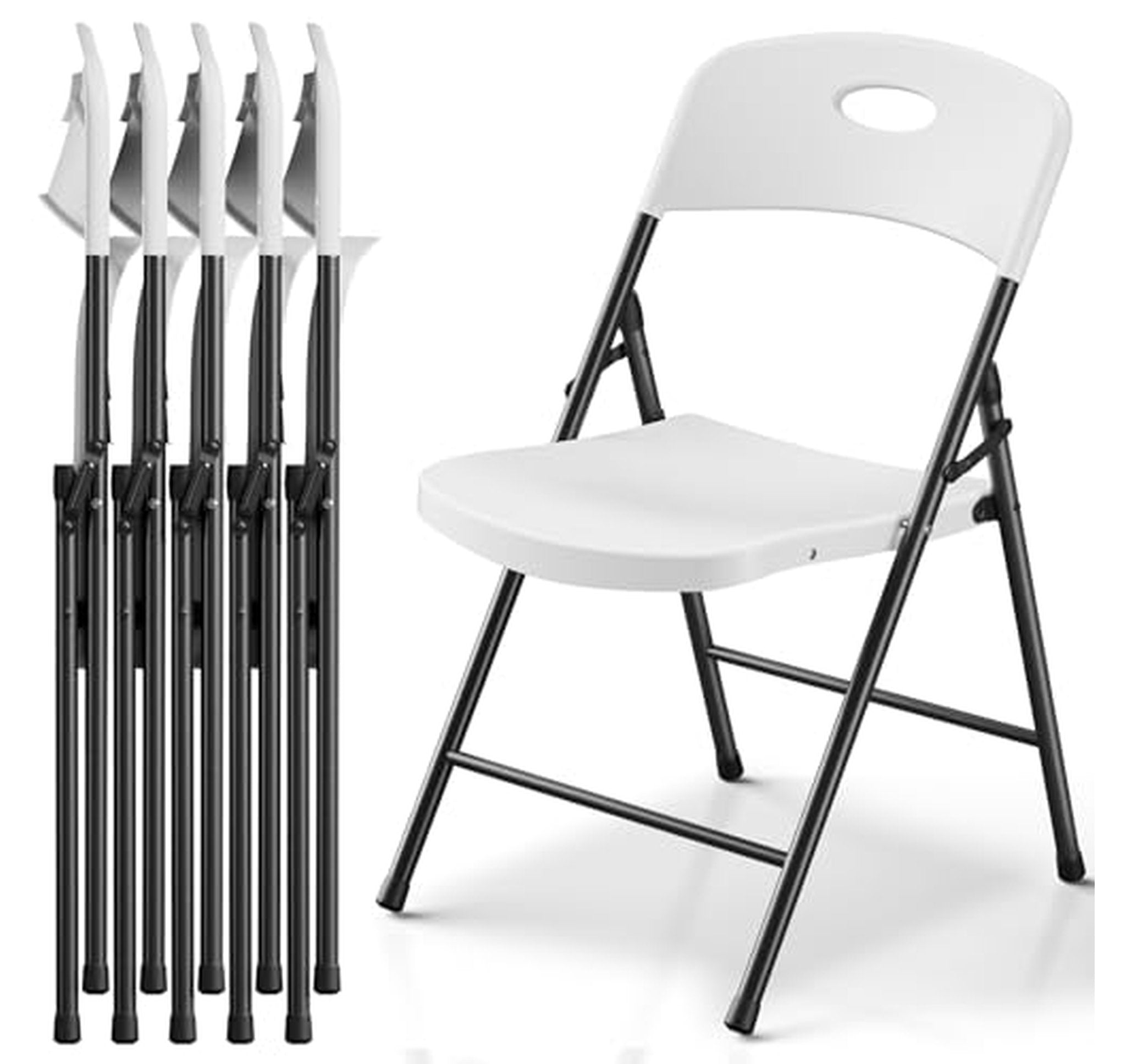 6 Pack Heavy Duty Plastic Folding Chairs