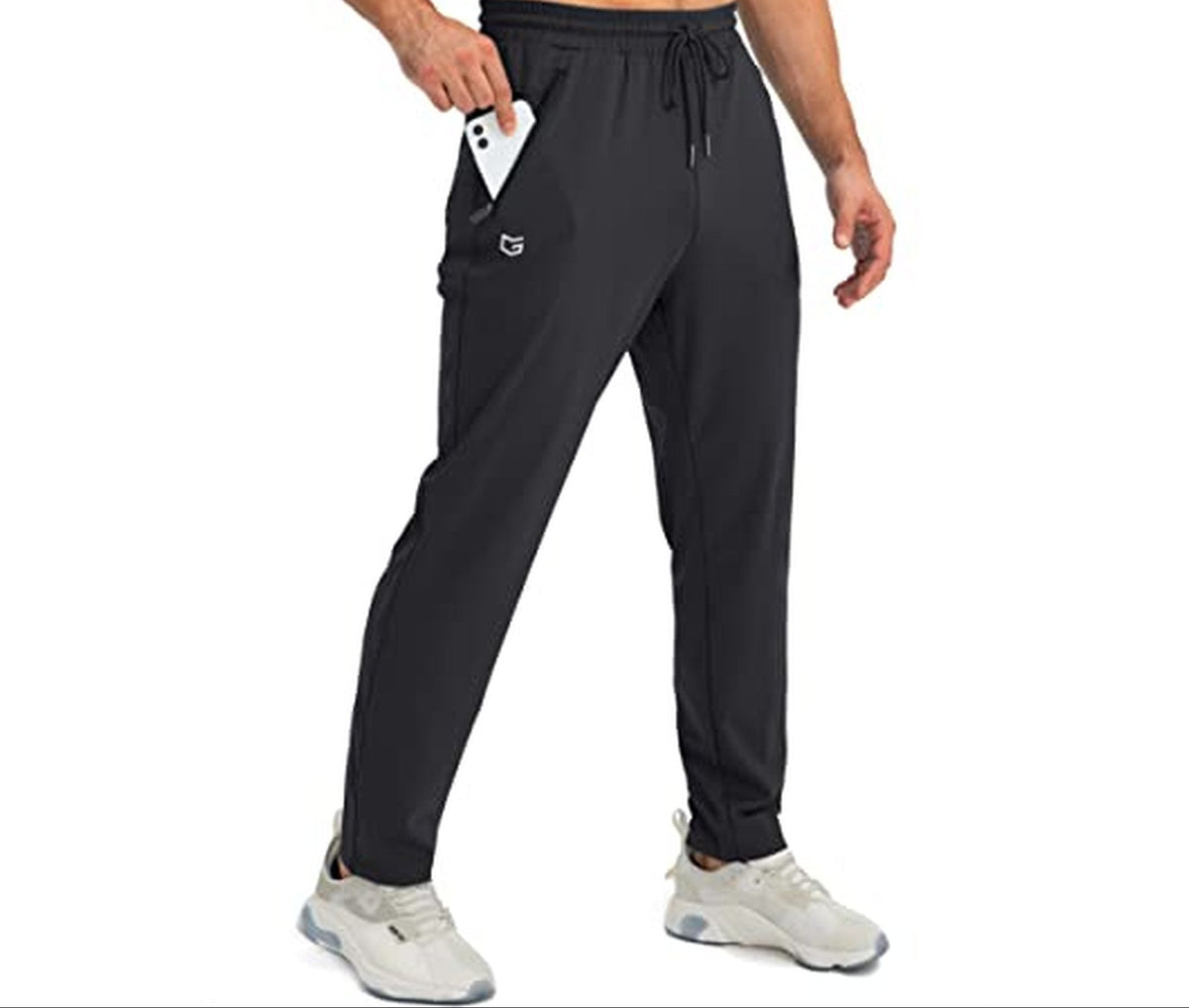 Tapered Athletic Joggers with Zipper Pockets