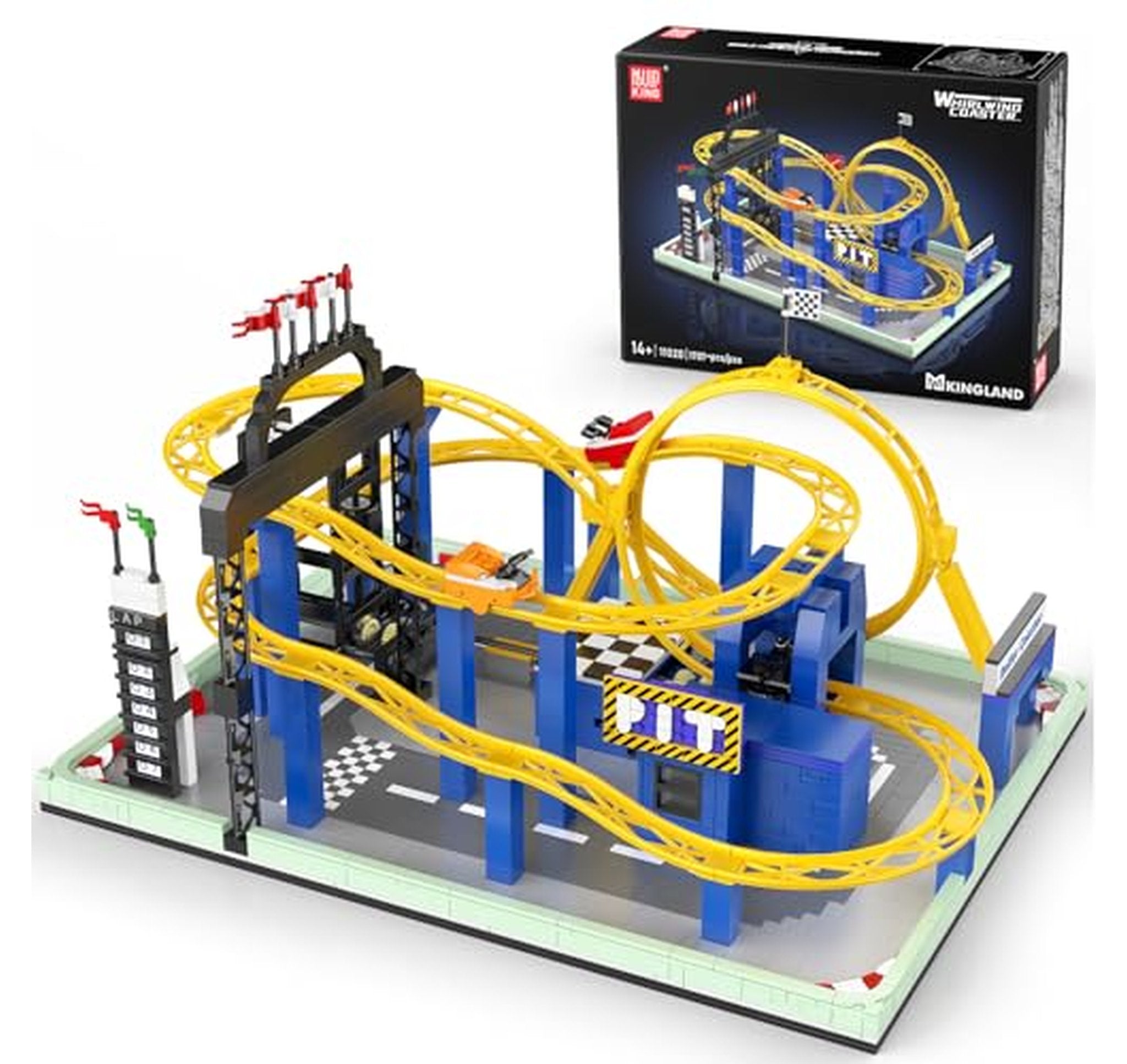 Motorized Roller Coaster Building Set with 360° Loop
