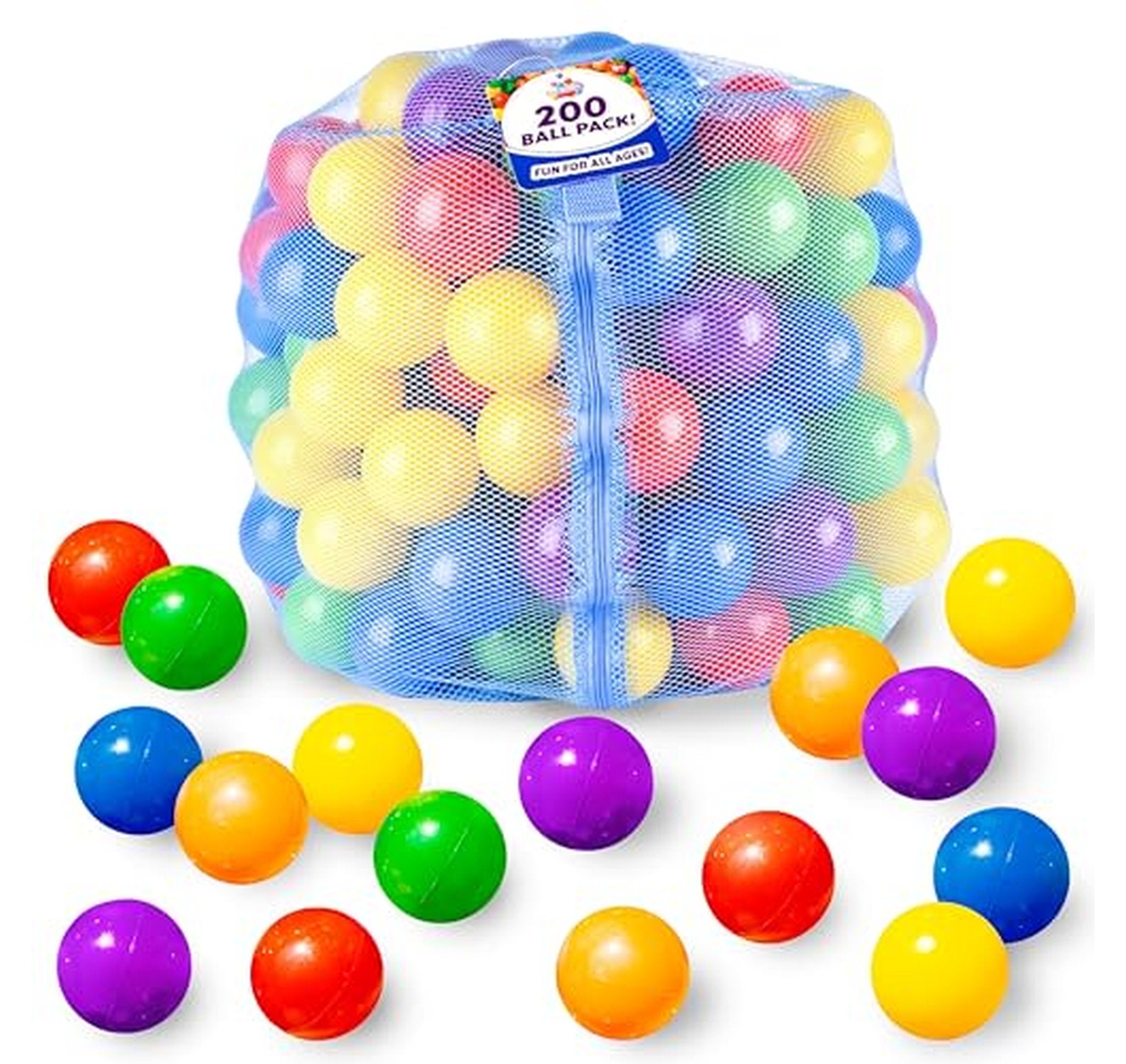 200 Count Crush-Resistant Plastic Ball Pit Balls