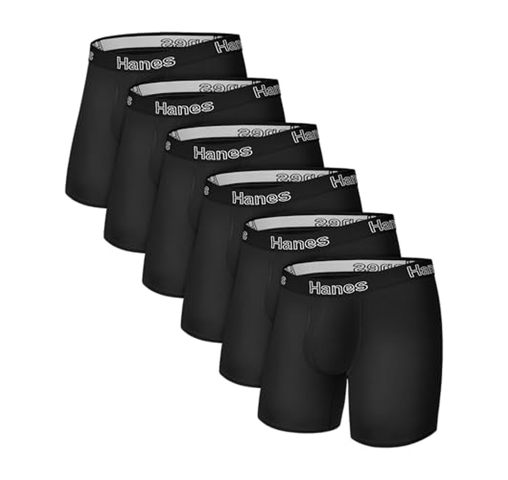 6 Pack Hanes Stretch Cotton Boxer Briefs