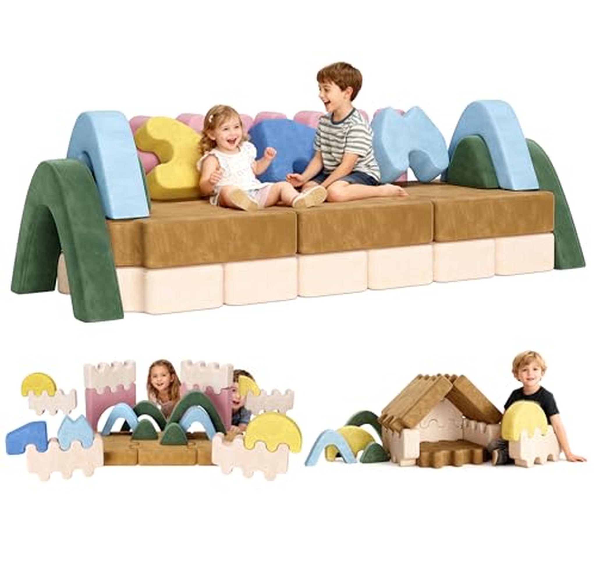 22 Piece Modular Foam Kids Play Couch