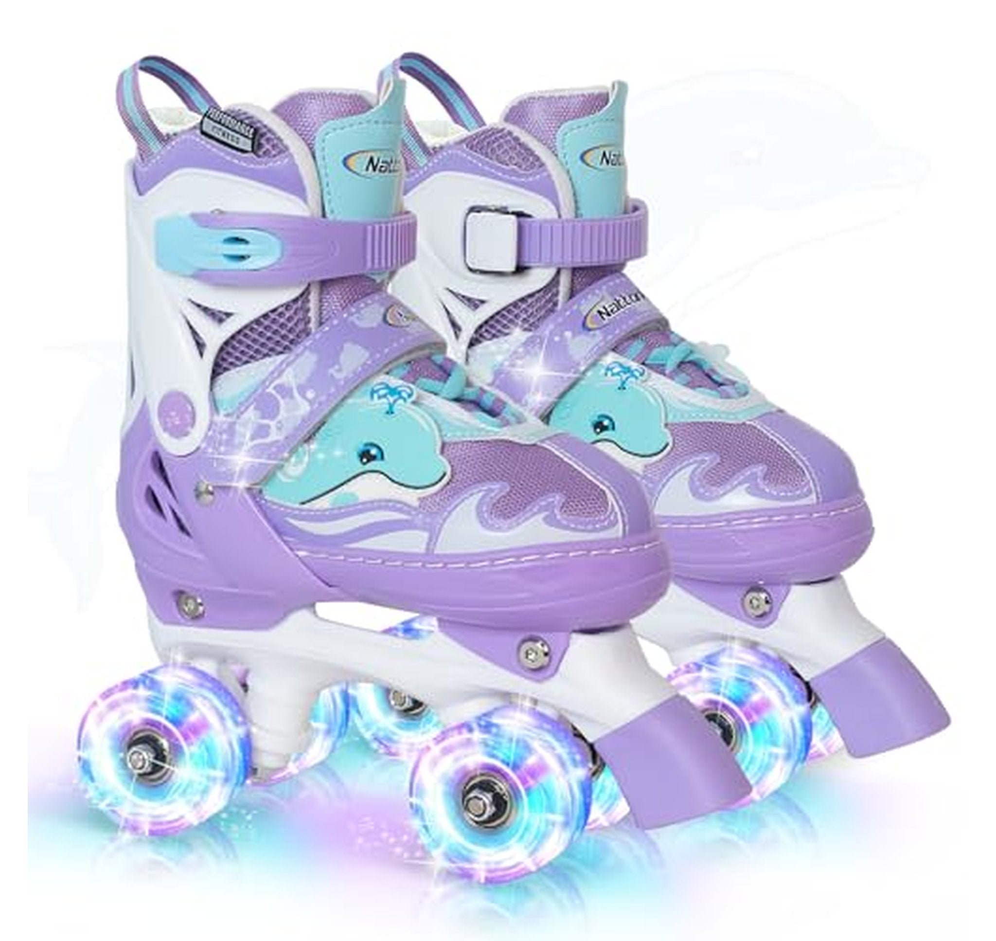 Adjustable Light-Up Kids Roller Skates