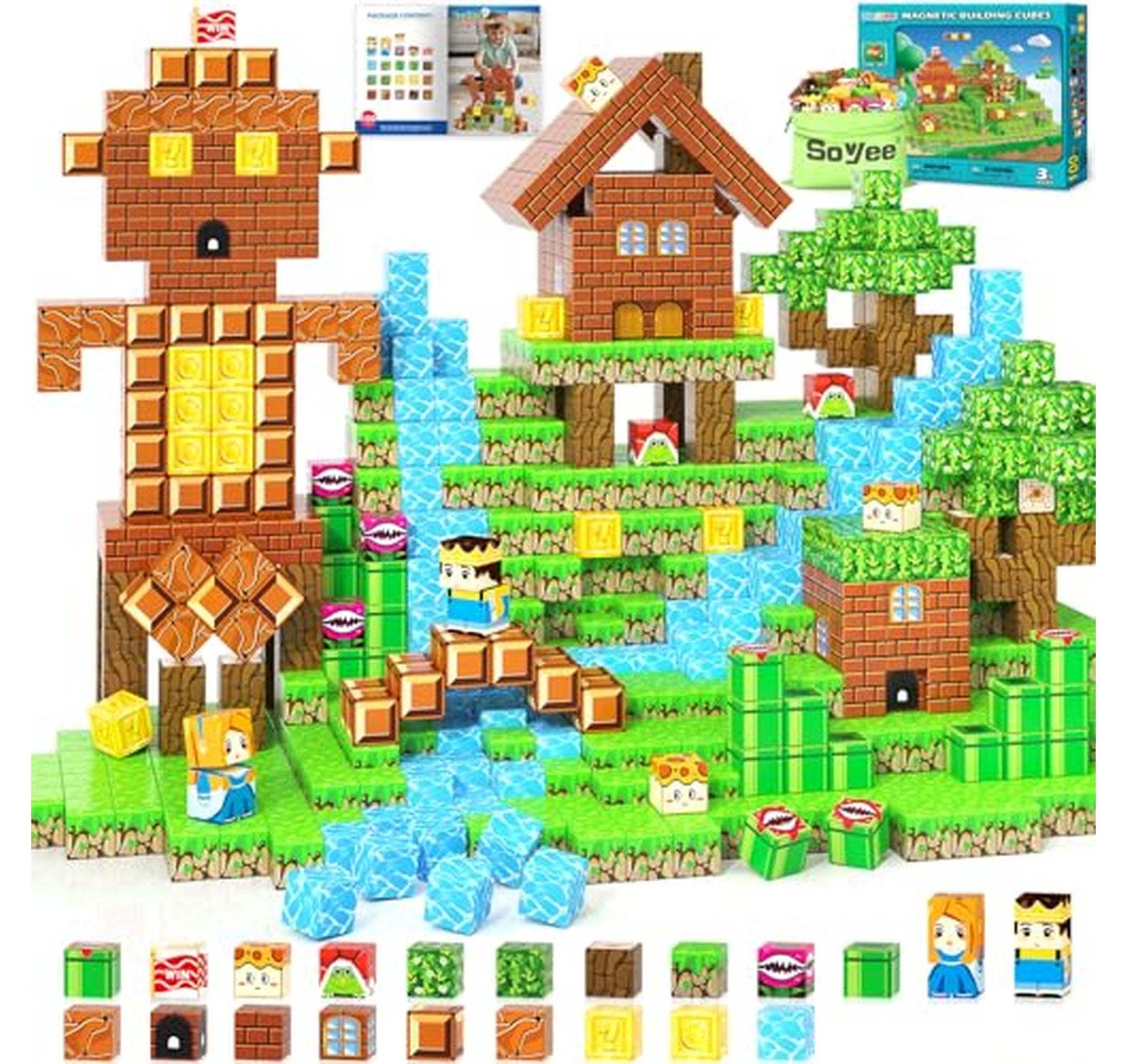 100 Piece Magnetic STEM Building Blocks Toy Set