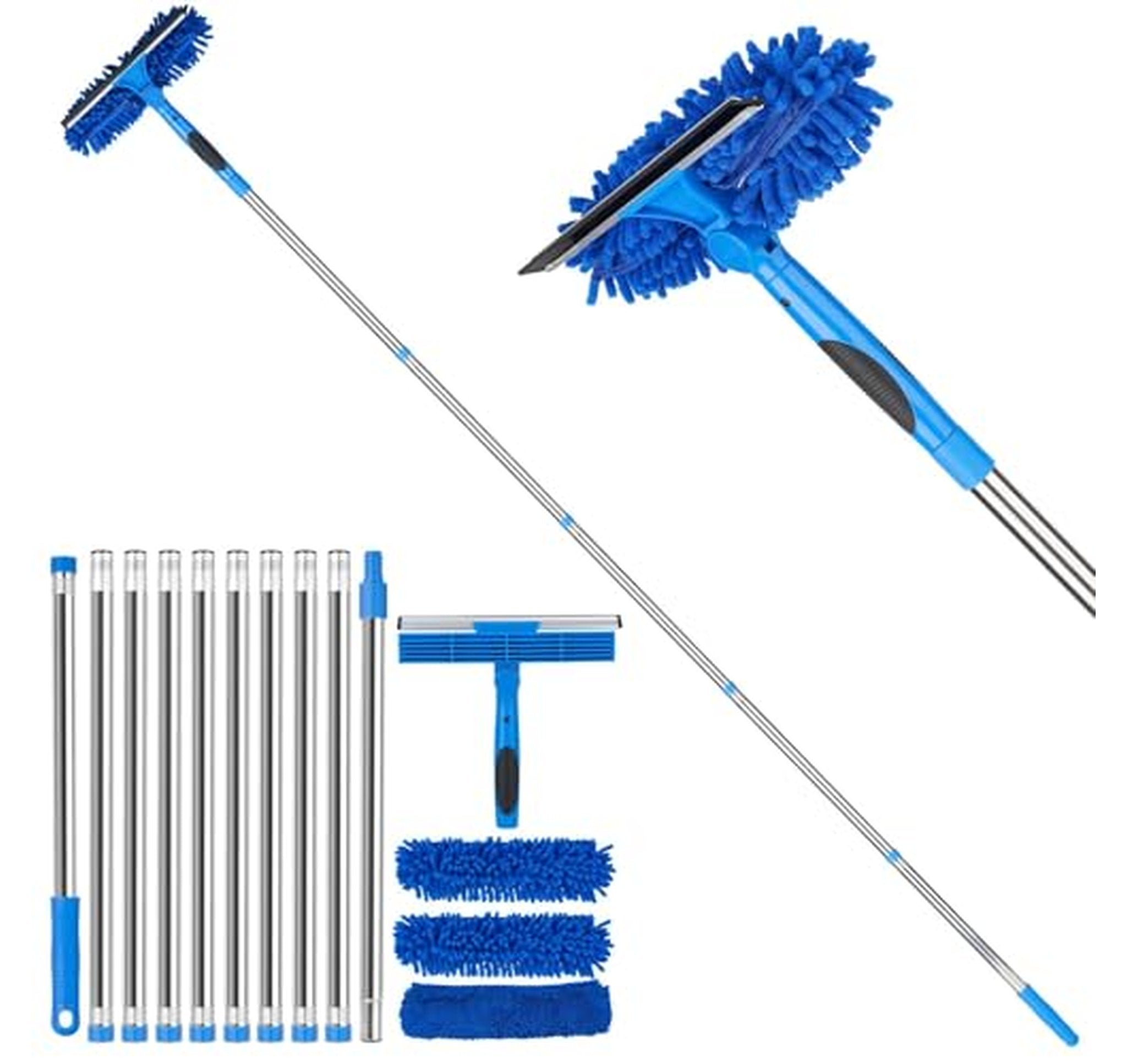 Long Handle Window Squeegee with Extension Pole