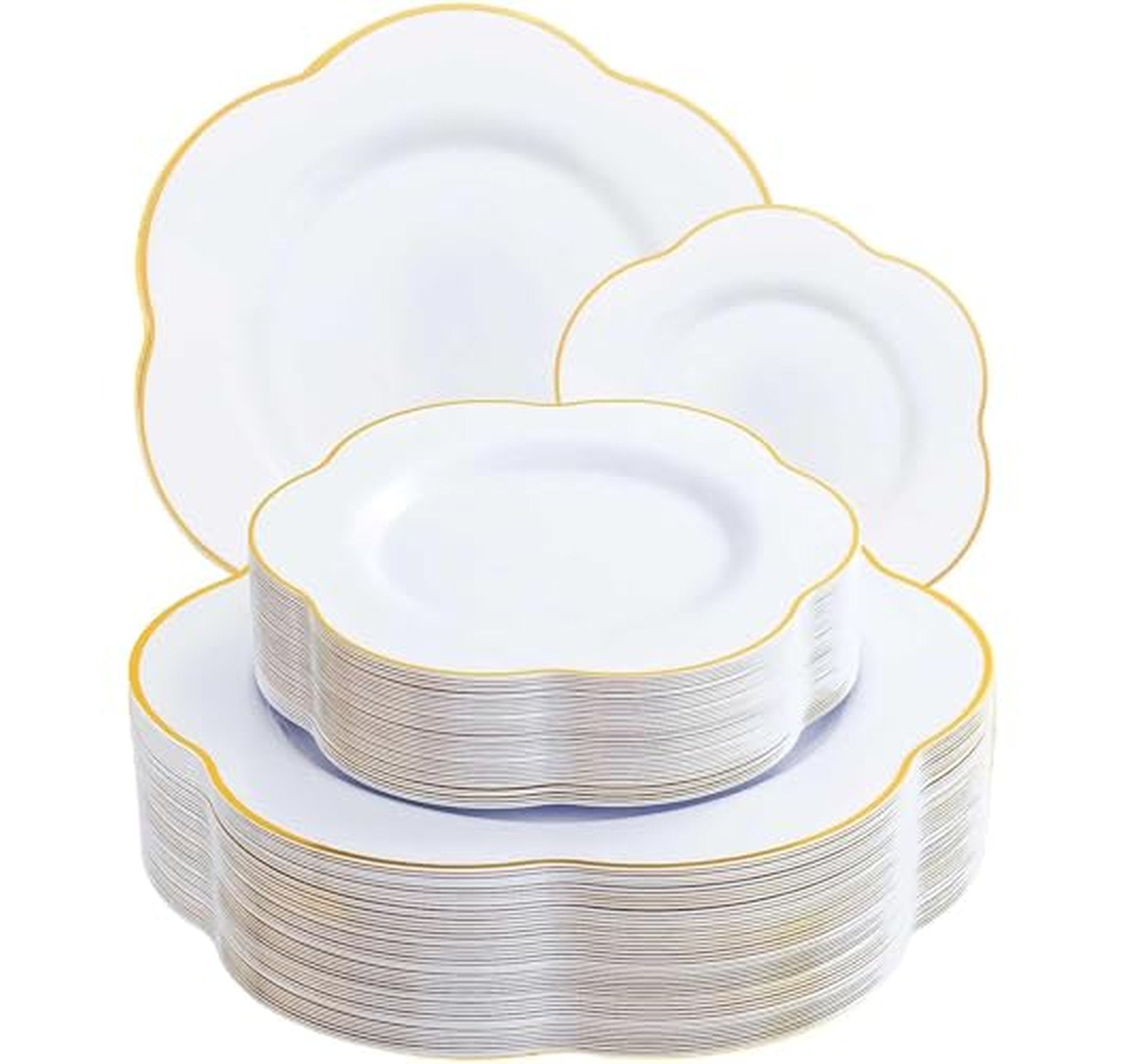 100 Count Heavy Duty Disposable Plastic Plates