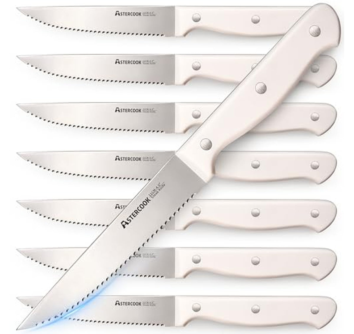 8 Piece Serrated Steak Knife Set Dishwasher Safe