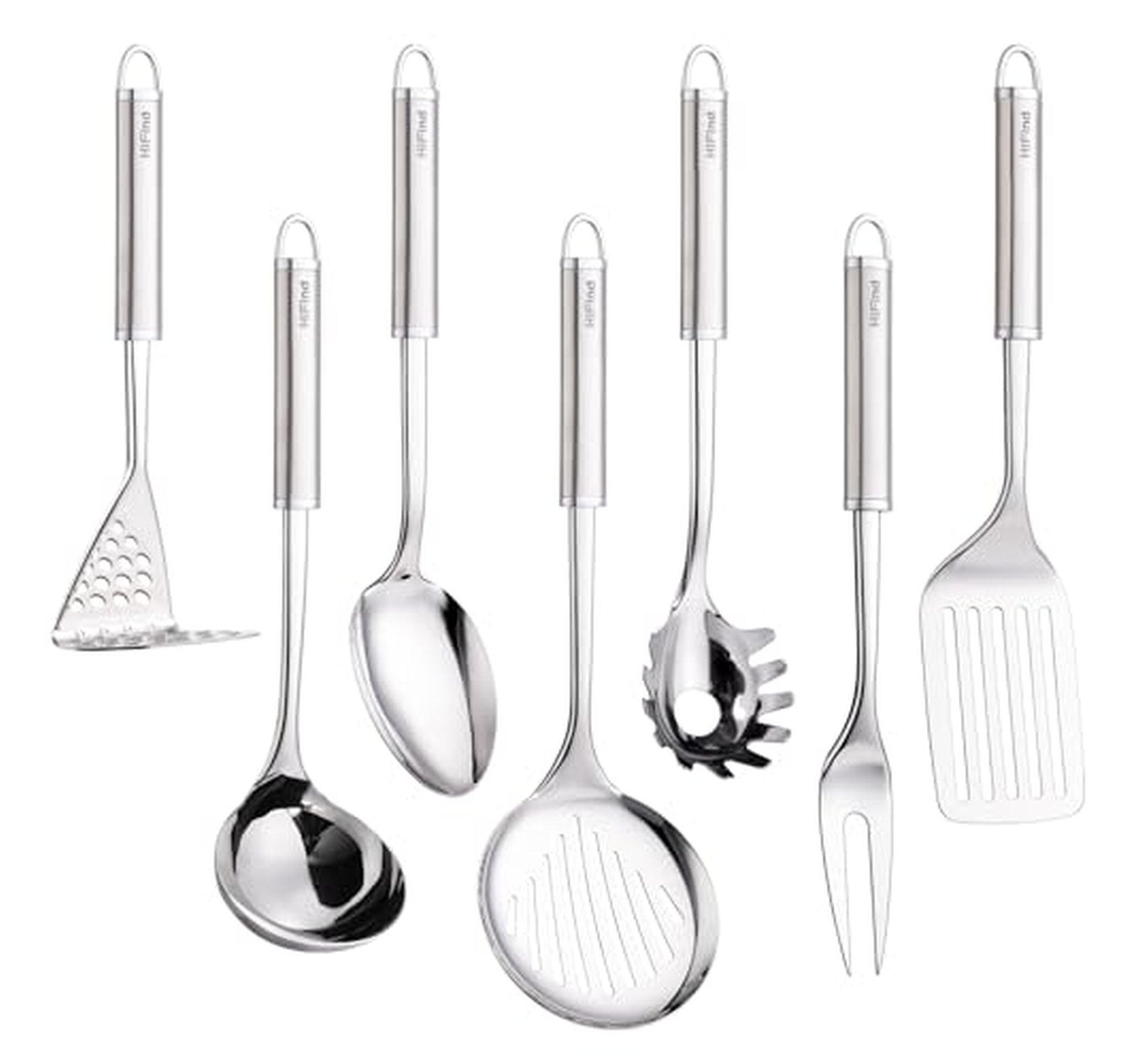 7 Piece Stainless Steel Cooking Utensil Set