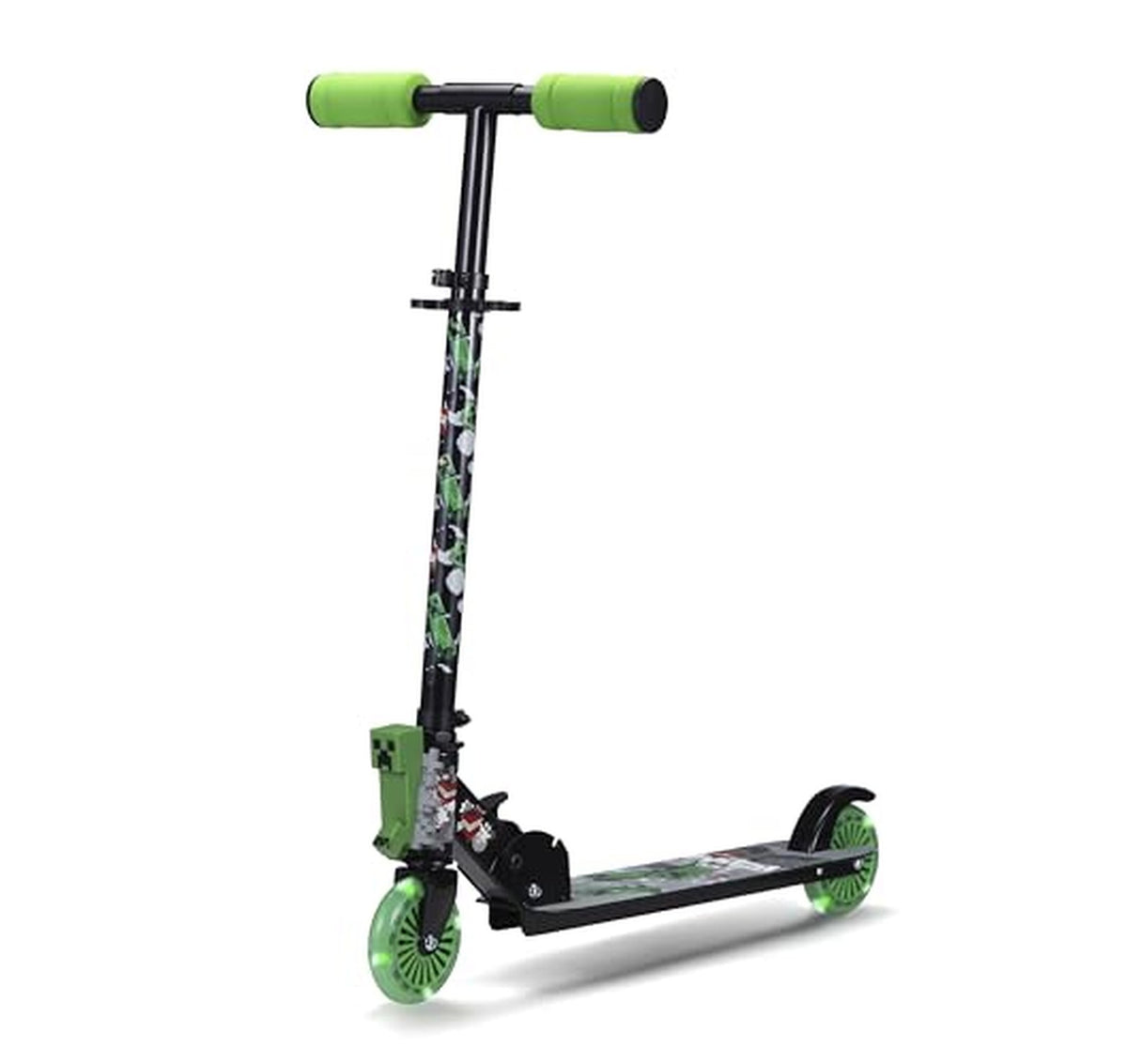 Minecraft Kids 2-Wheel Kick Scooter with Lights