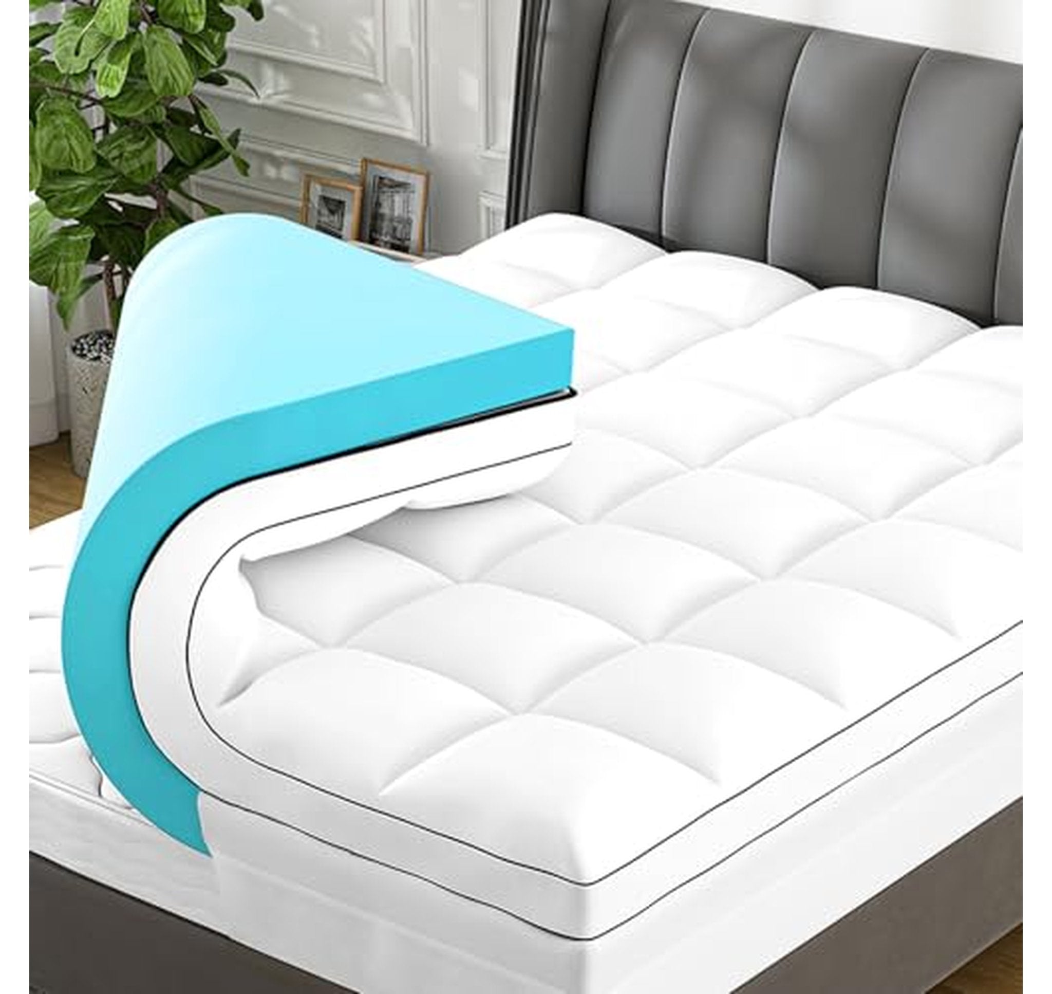 4 Inch King Gel Memory Foam Mattress Topper