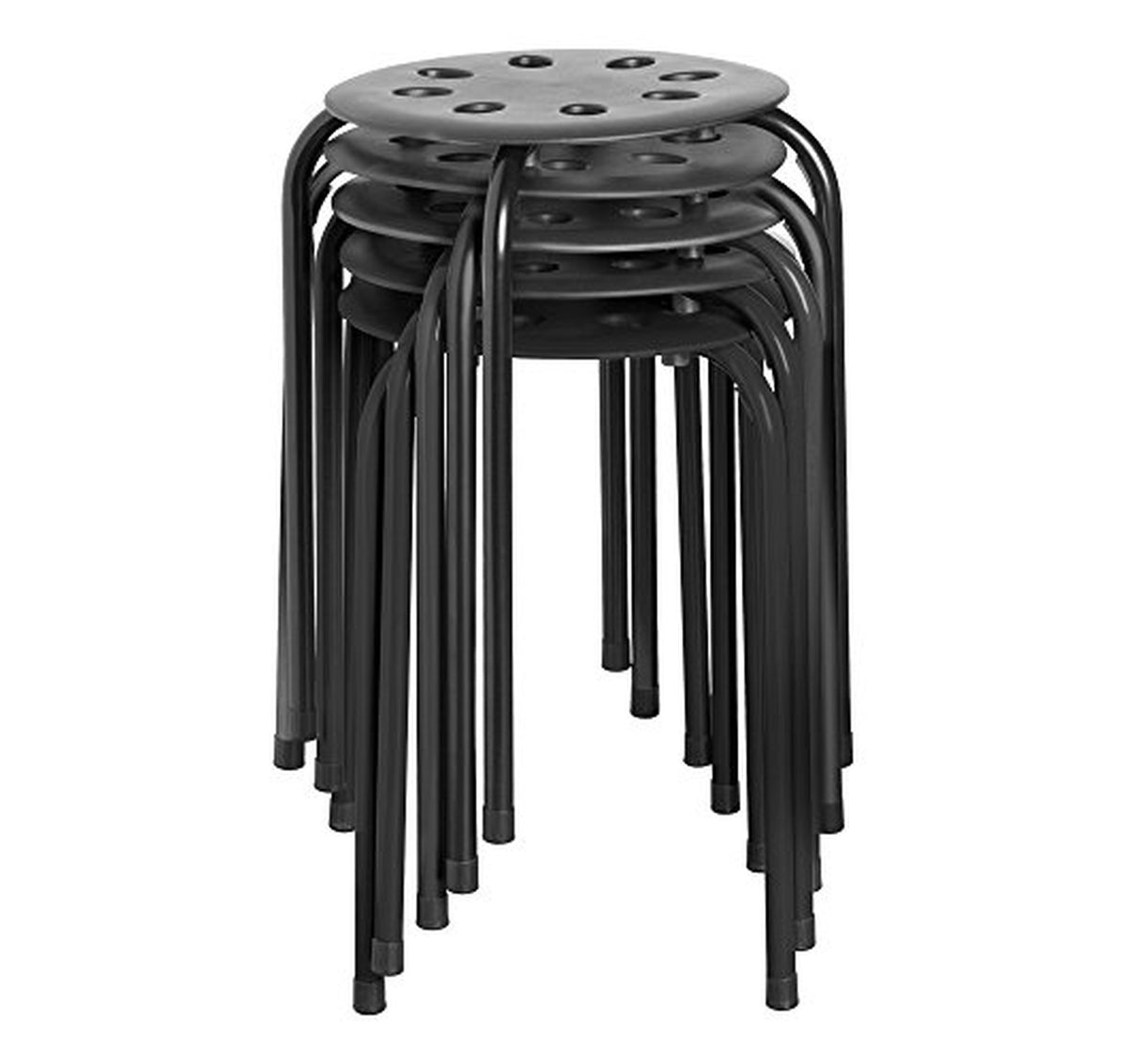 5 Pack Stacking Classroom Stools 17.75-Inch Standard Height