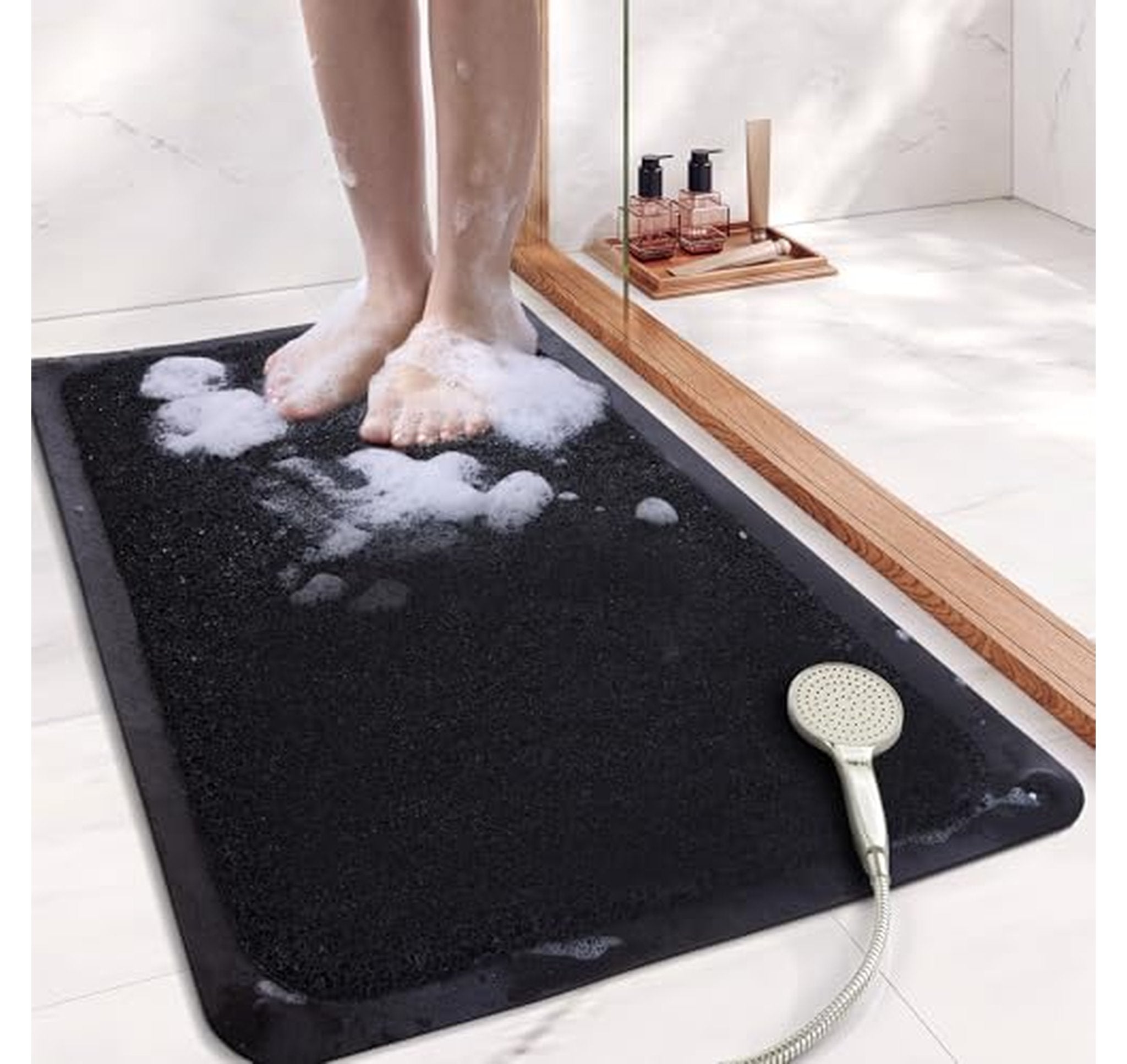 Non Slip Foot Scrubber Shower Mat with Suction Cups