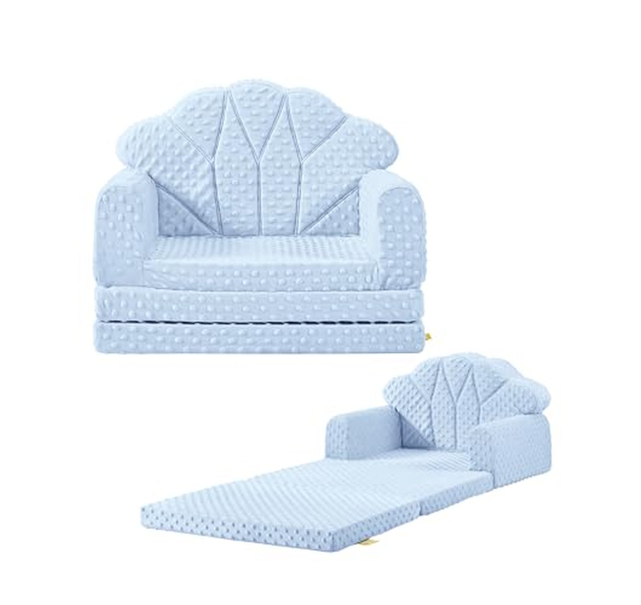 2-in-1 Kids Fold-Out Couch and Lounger