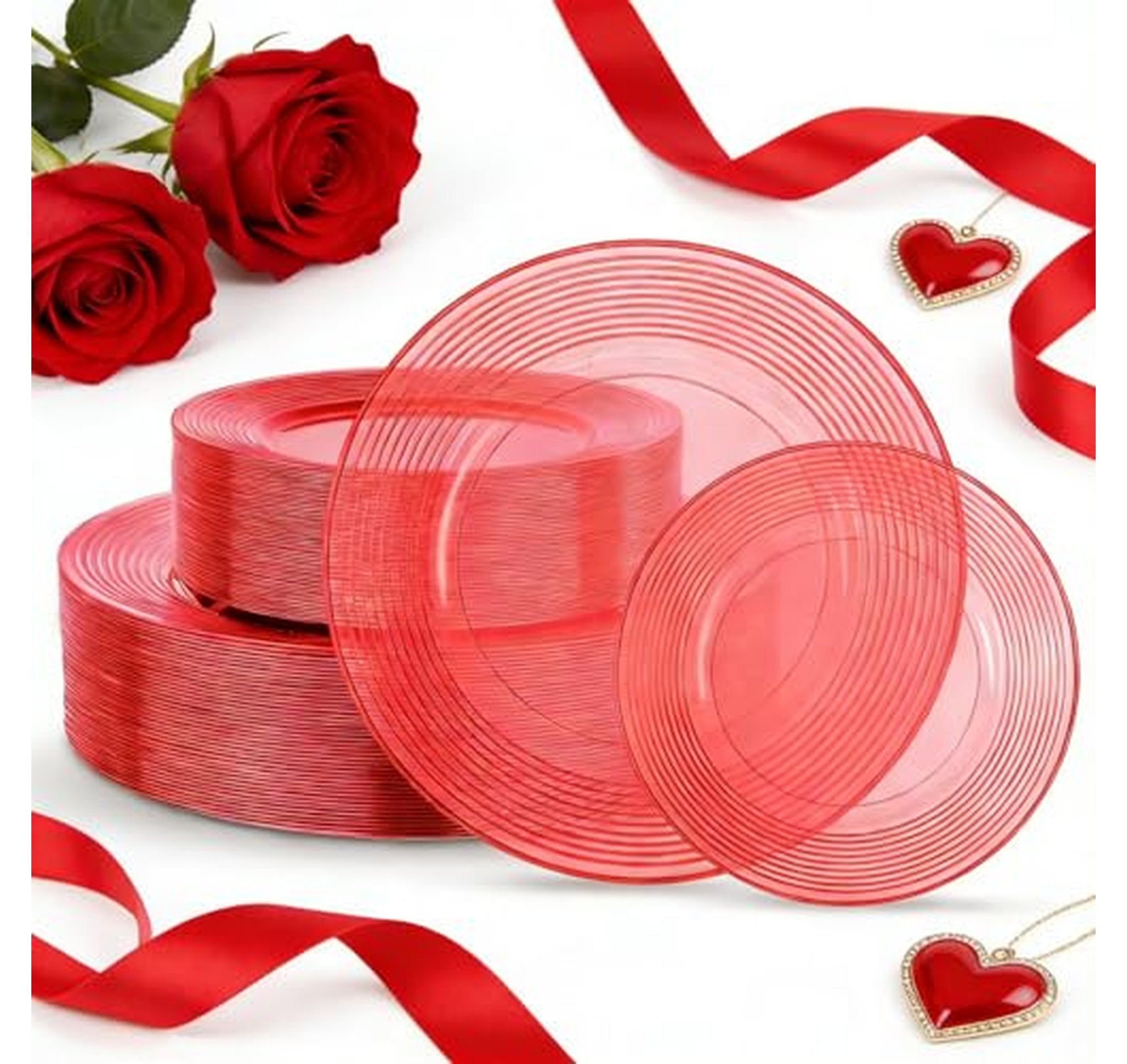 100 Count Heavy Duty Disposable Plastic Party Plates