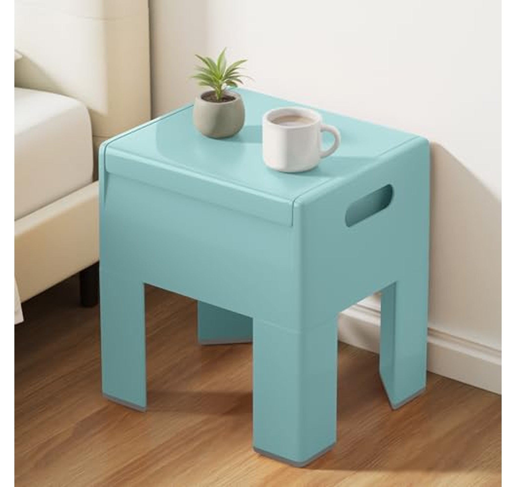 Small Storage Ottoman with Flip Lid and Legs
