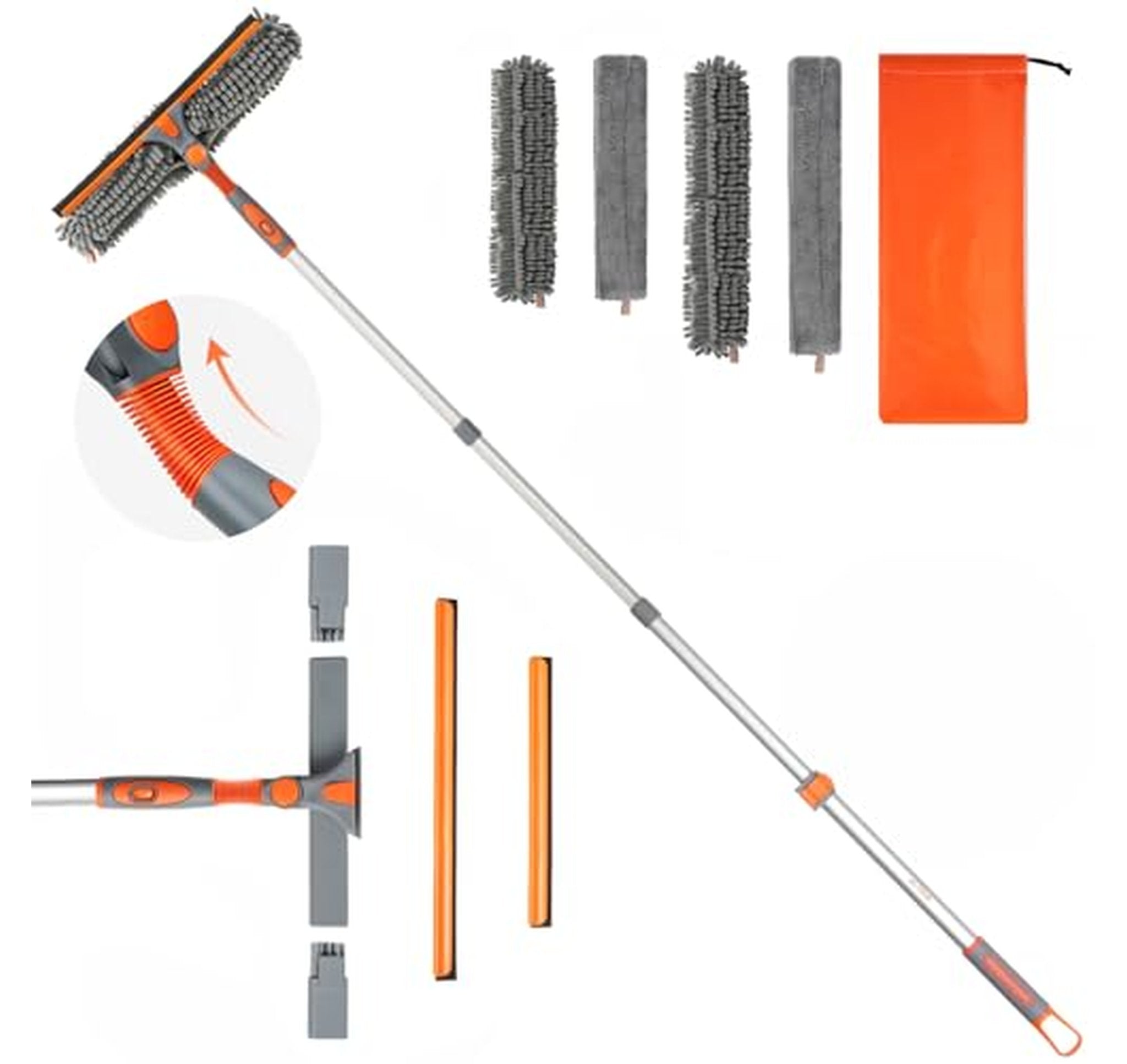 65-Inch Rotating Telescopic Window Squeegee Cleaner