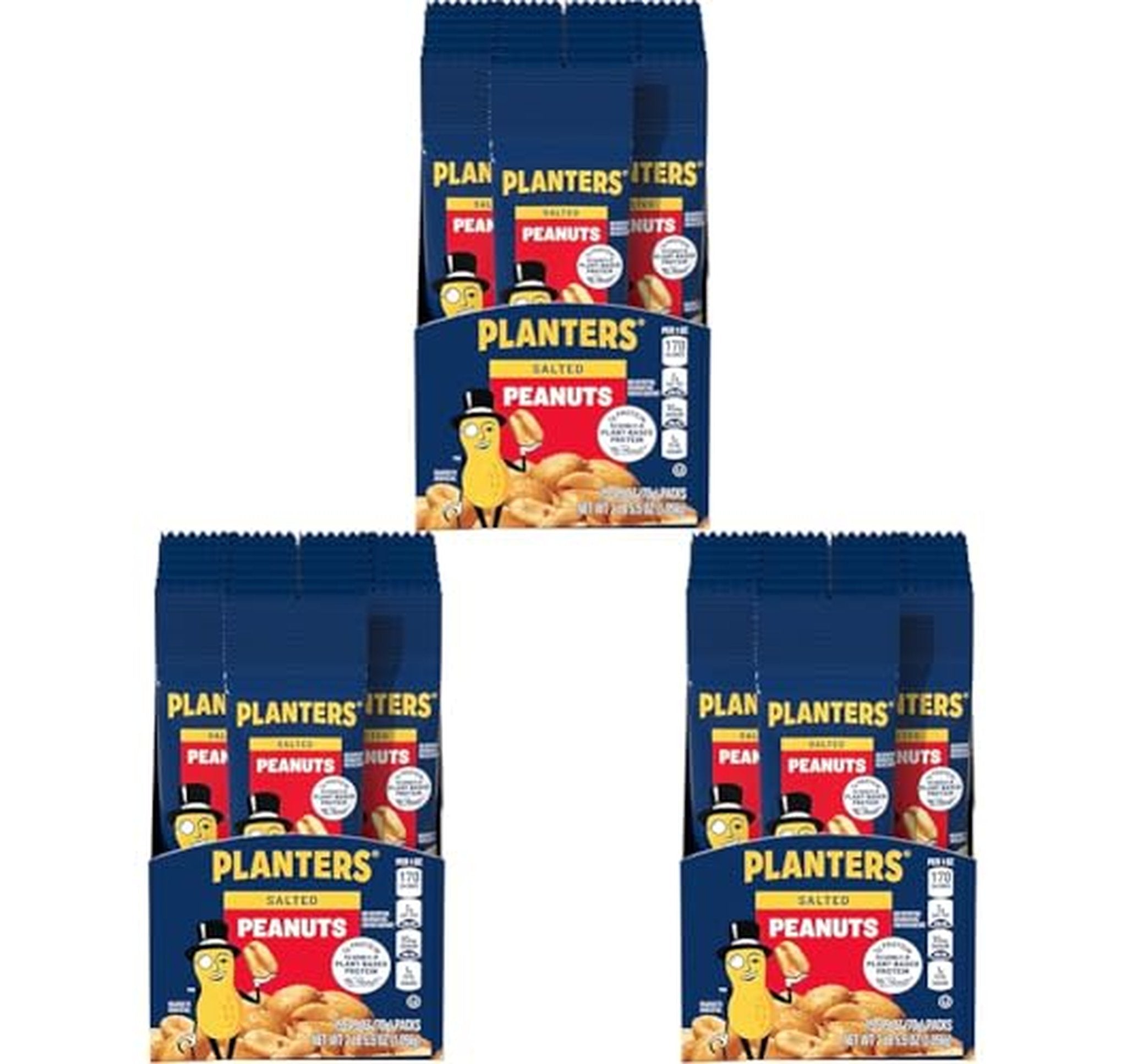 45 Pack PLANTERS Salted Peanuts Snack Packs