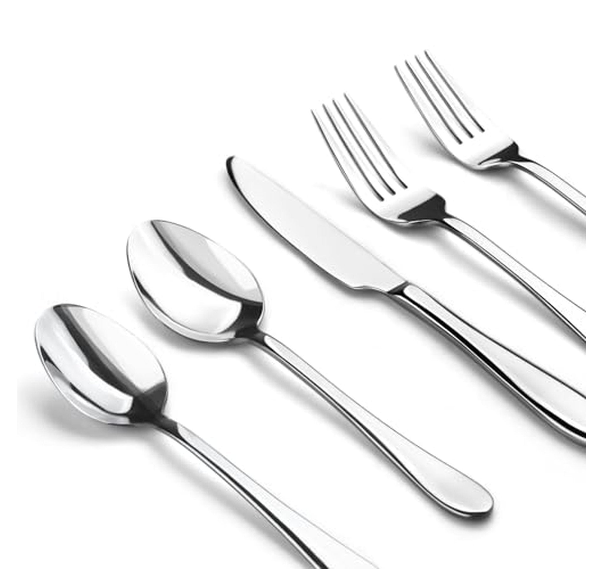 30-Piece Stainless Steel Dishwasher Safe Flatware Set