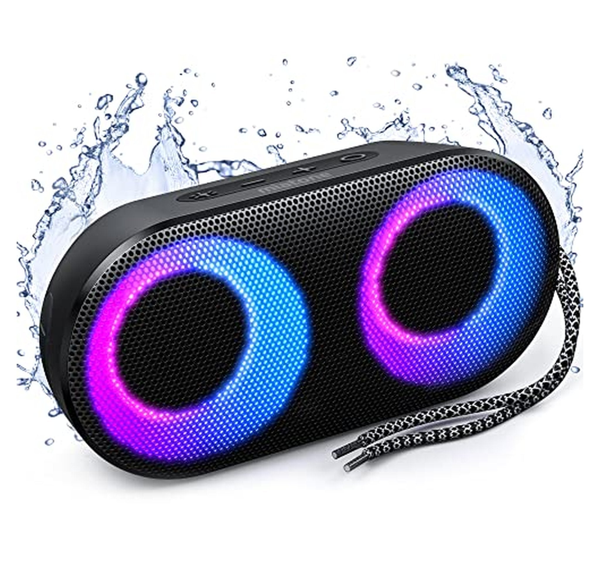 Waterproof Bluetooth Shower Speaker with LED Lights