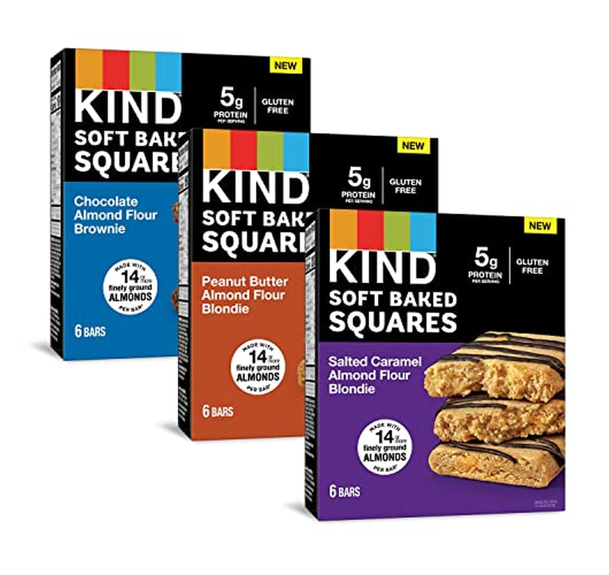 3 Pack KIND Soft Baked Squares Variety Pack (OU-D)
