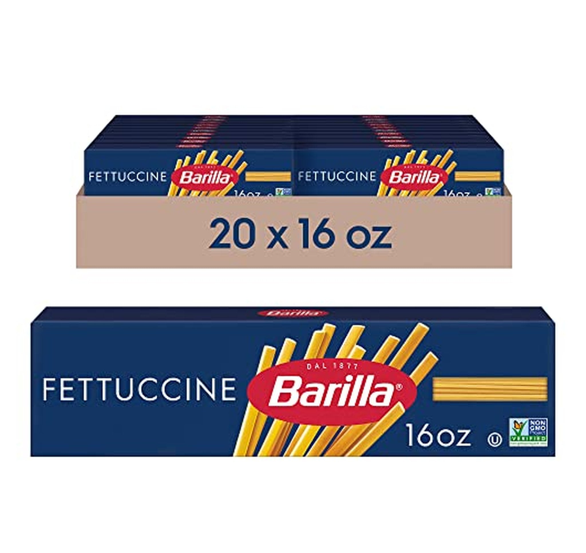 20 Pack Barilla Fettuccine Pasta 16 oz Boxes