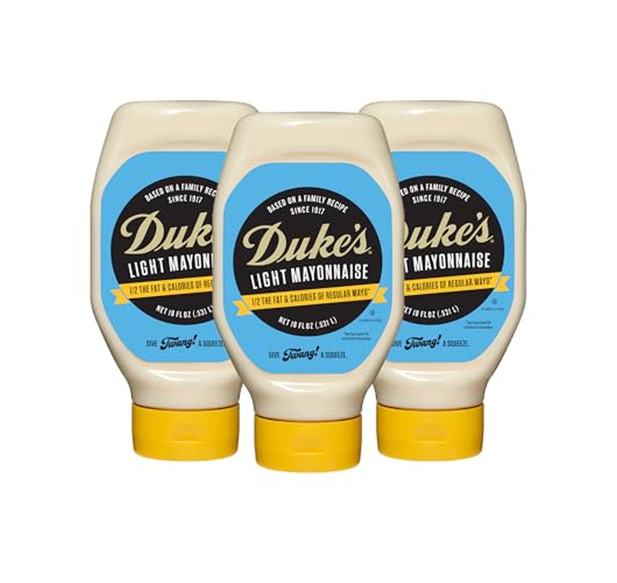 3 Pack Duke's Light Mayonnaise Squeeze Bottles 18 Ounce