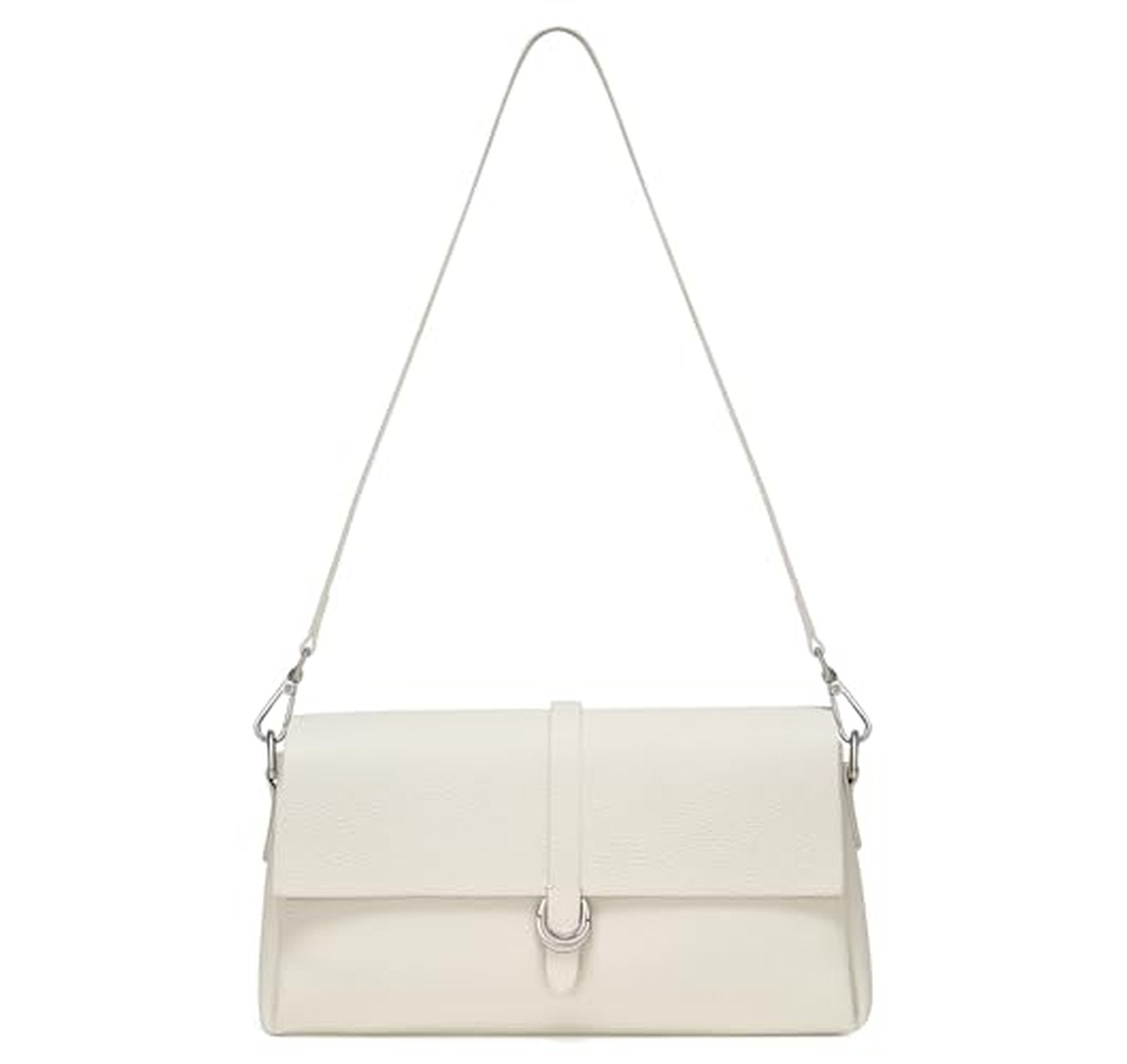 Genuine Leather Clutch Crossbody Purse with Top Handle