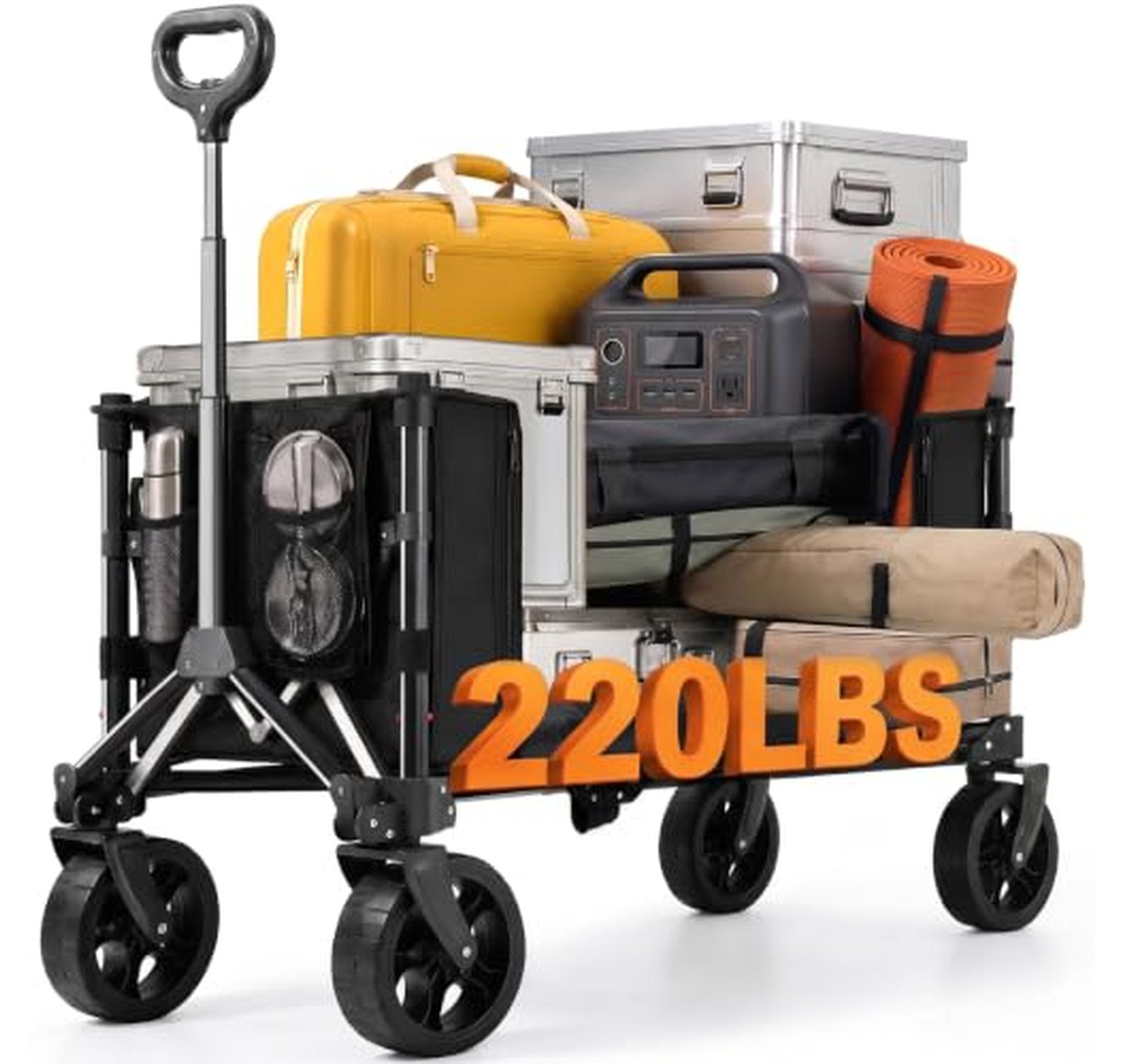 Collapsible All-Terrain Folding Utility Wagon Cart 120L