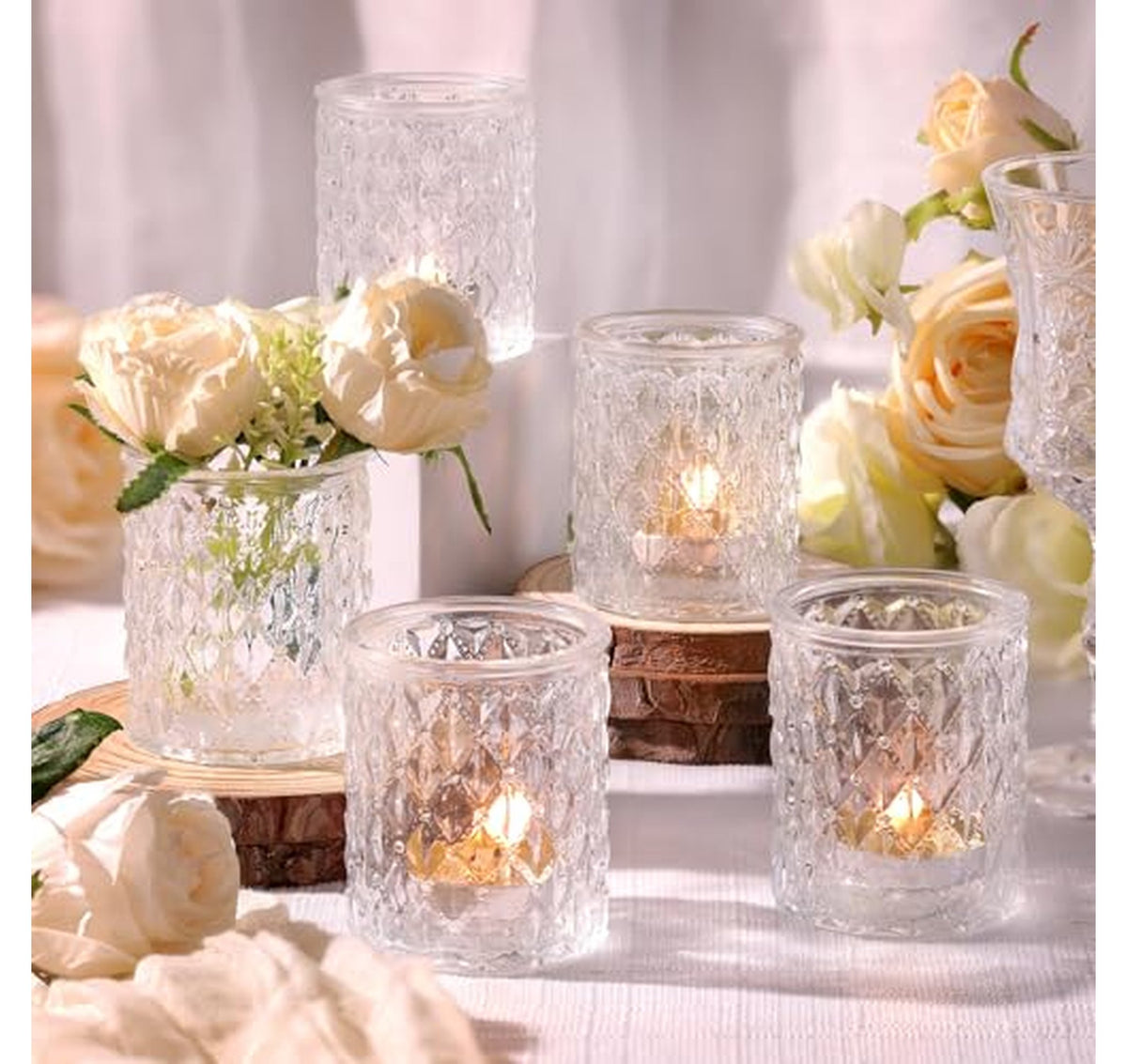 36 Pack Glass Votive Candle Holders