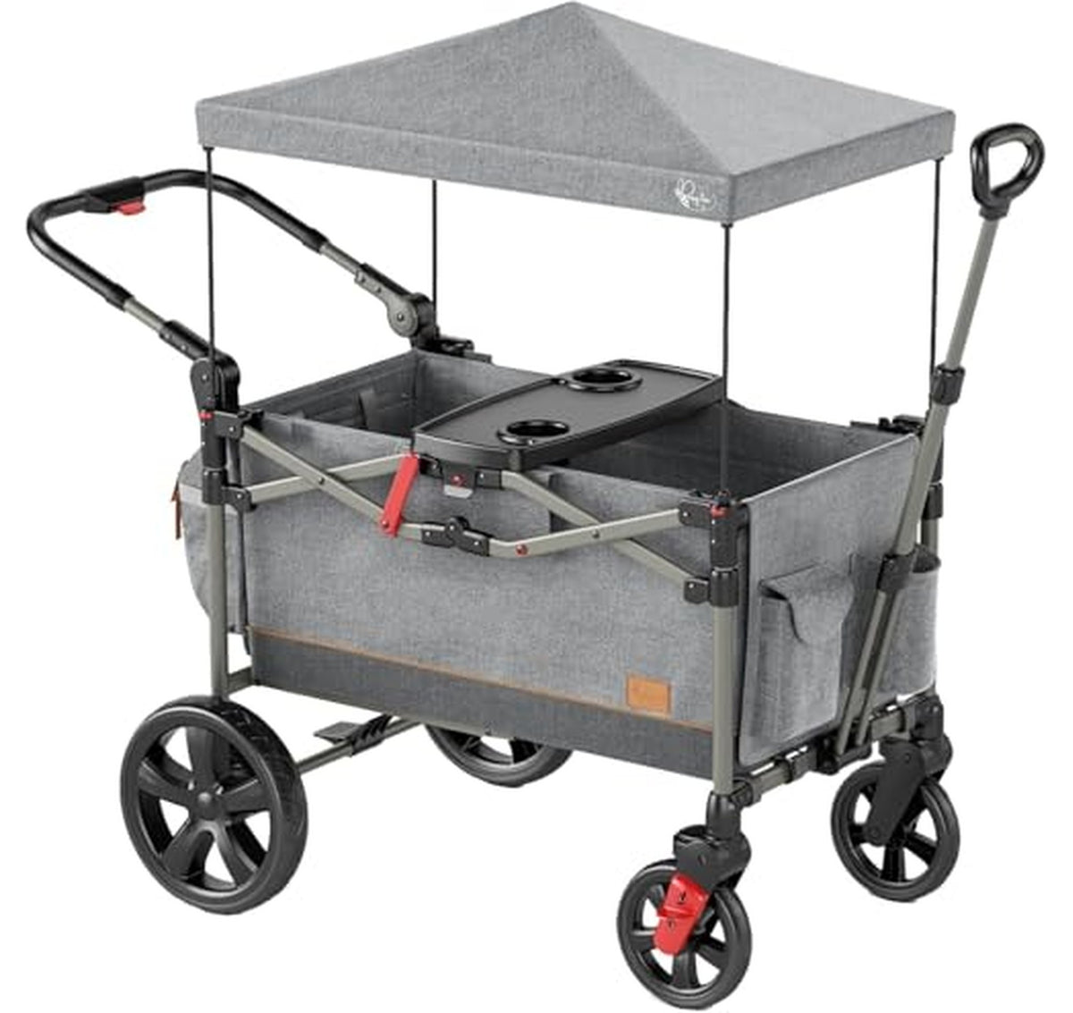 Foldable Stroller Wagon for 2 Kids with Harnesses