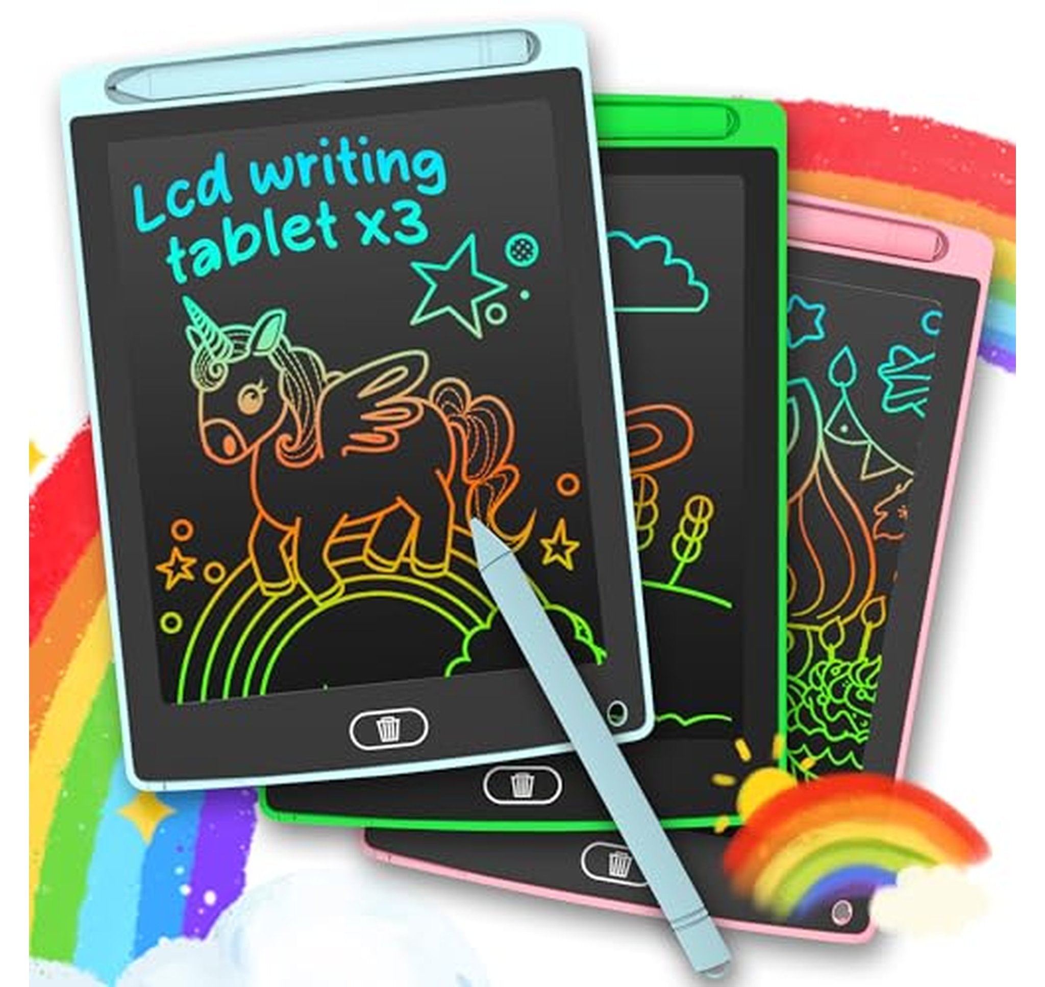 3 Pack LCD Writing Tablet Kids Drawing Board