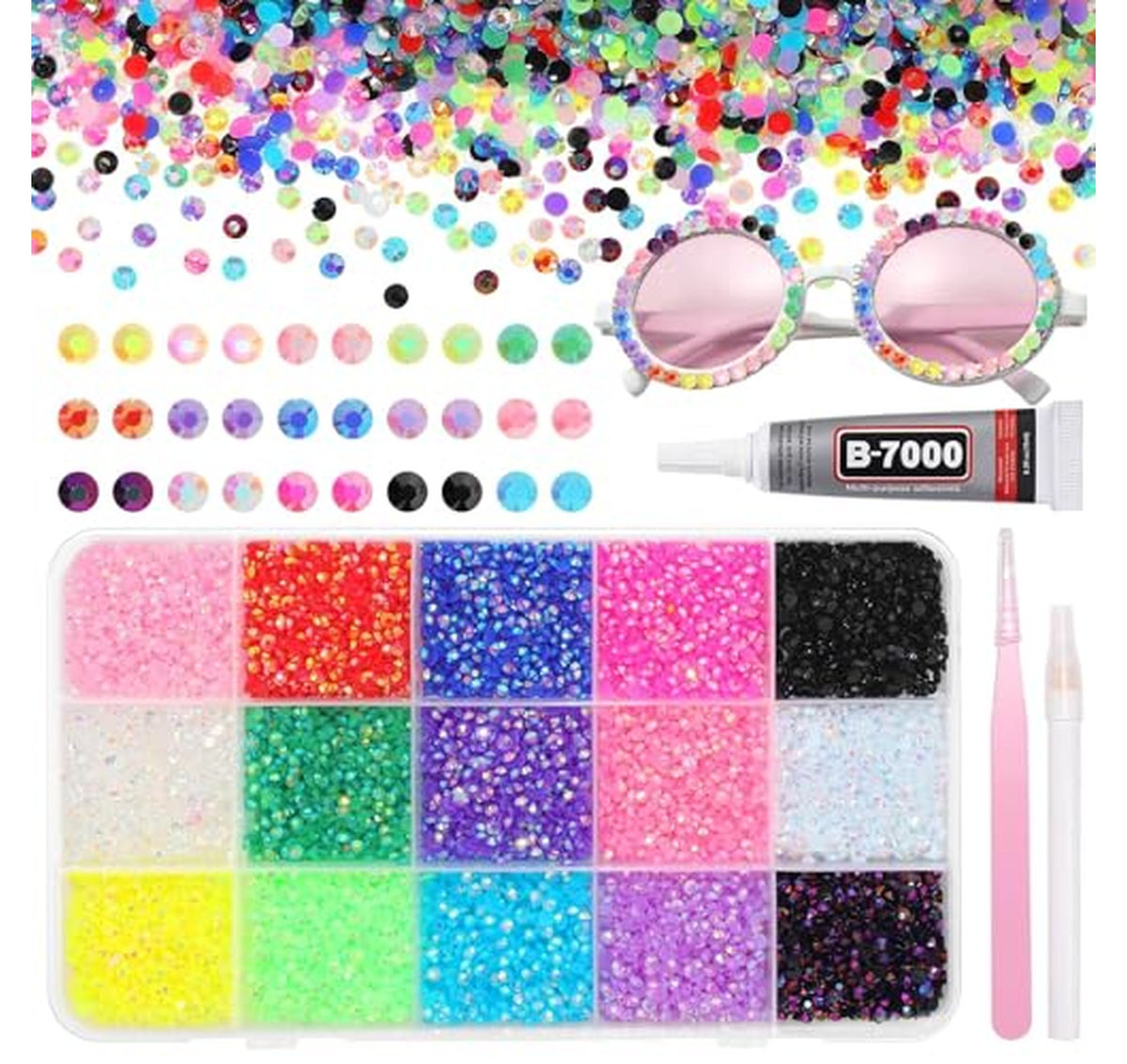 16000 Count Flatback Resin Rhinestones for Crafts