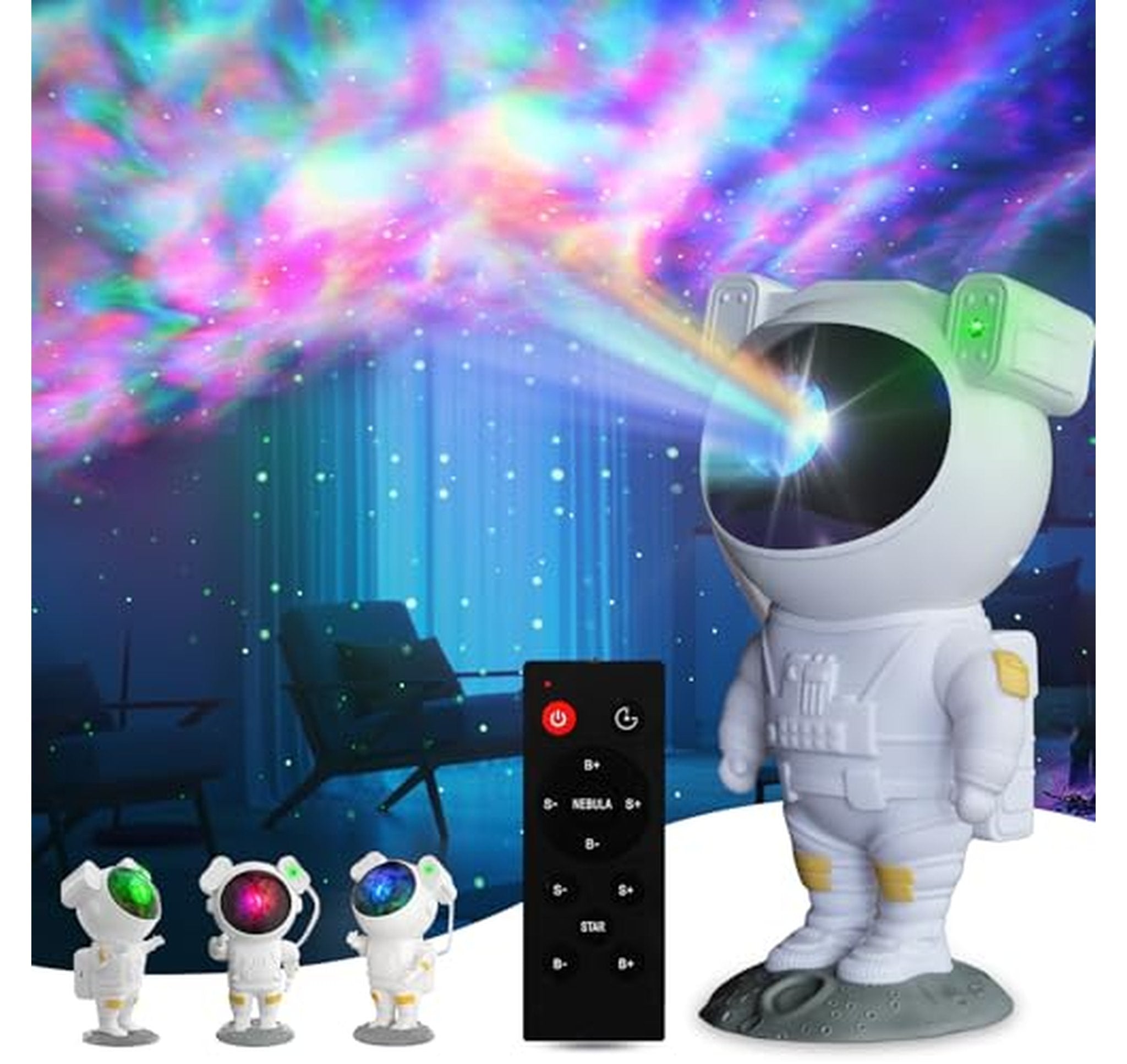 Remote Control Astronaut Star Galaxy Projector Night Light